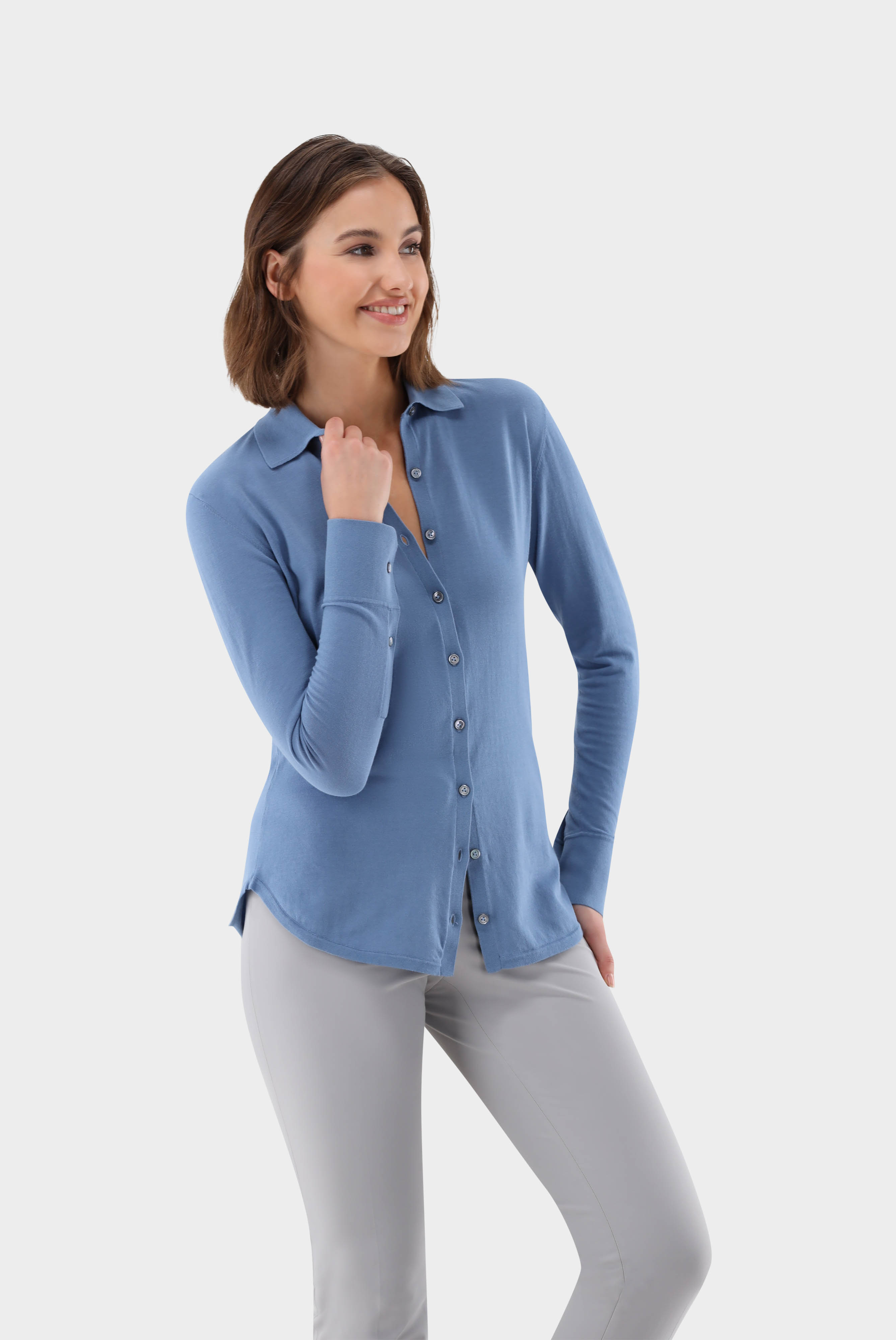 Strickhemd aus Air Cotton