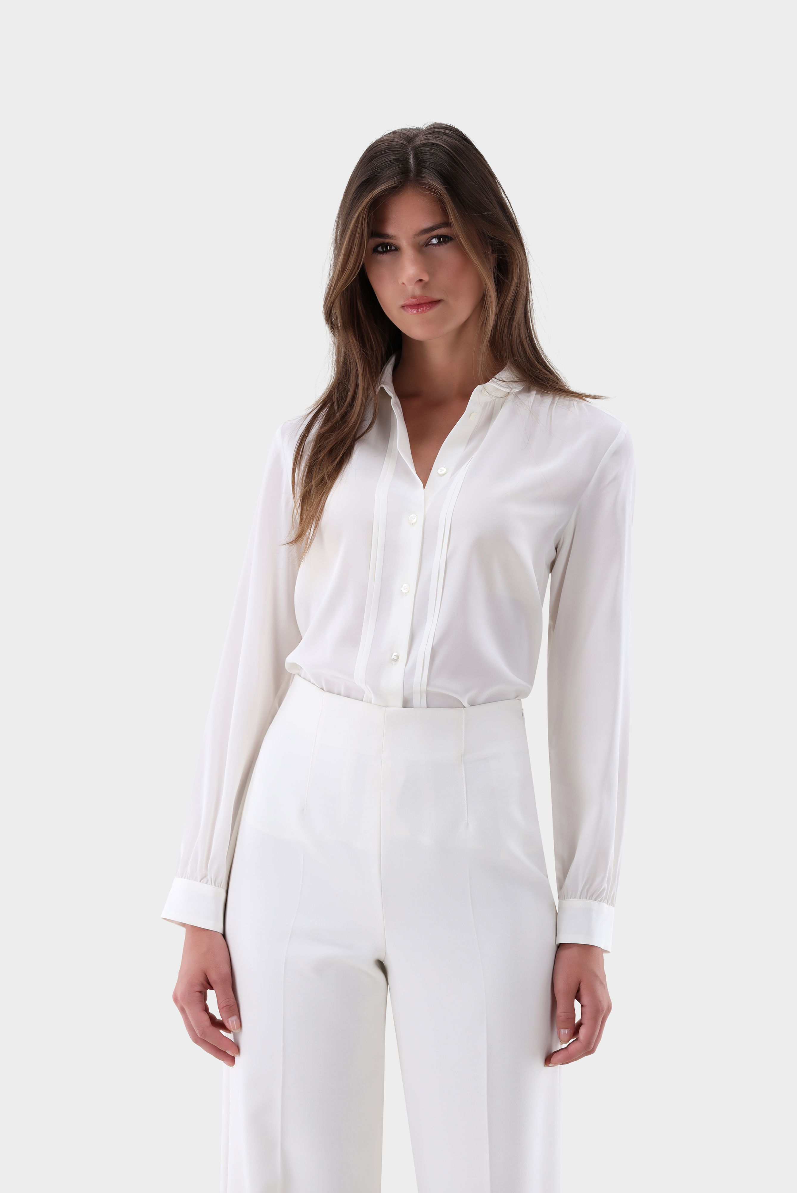 Bluse aus Seide mit Raffungen