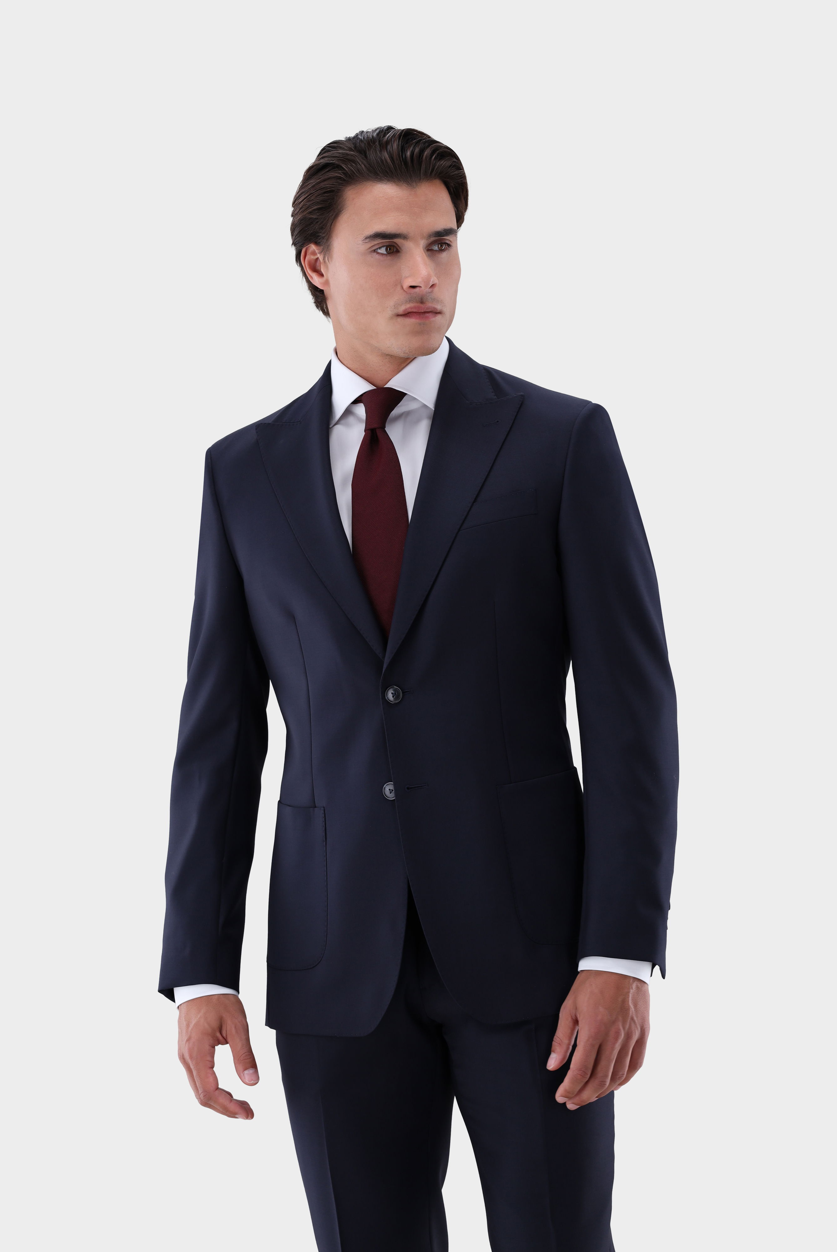 Sakko aus Wolle mit Spitzrevers