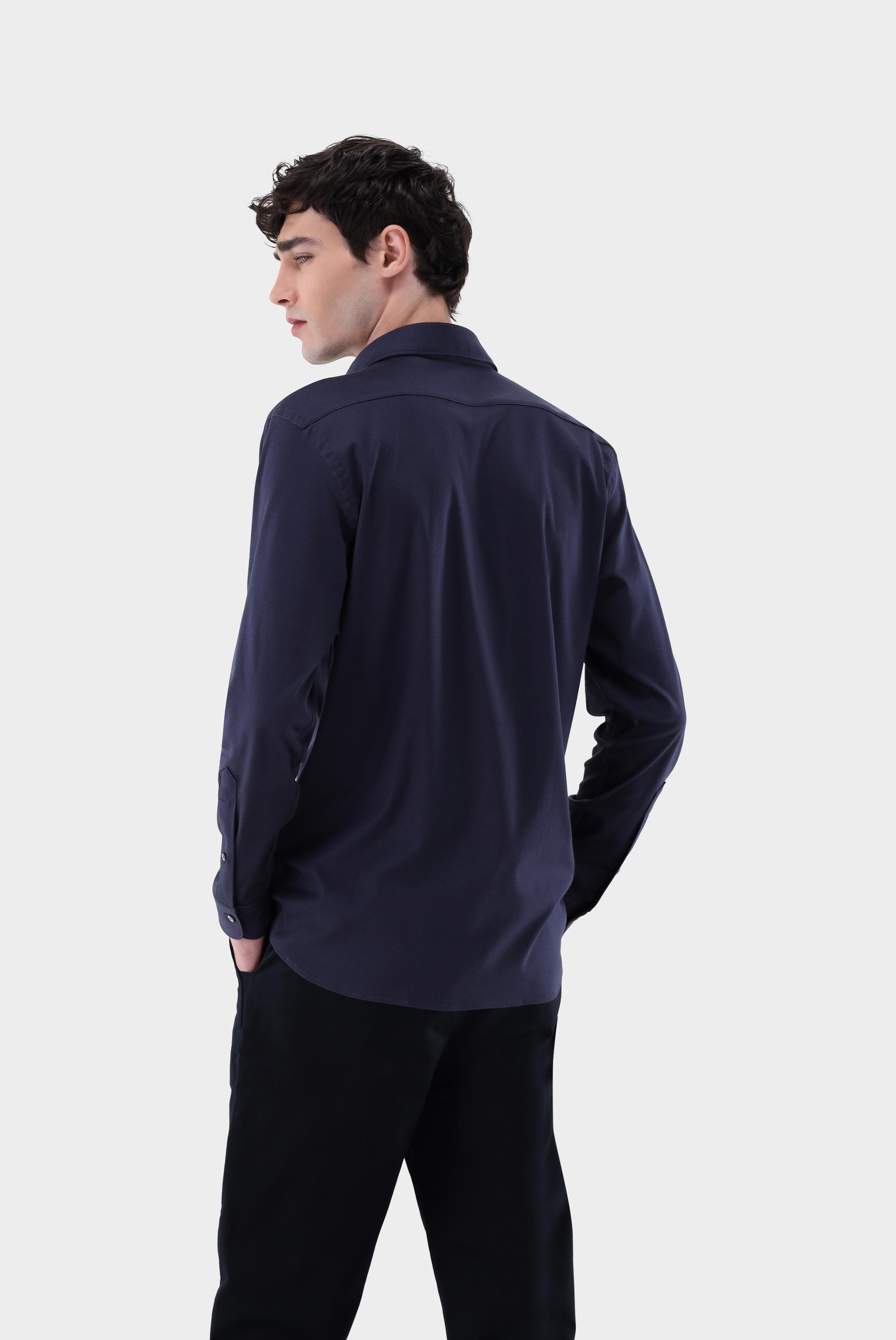 Casual Hemden+Jersey Hemd mit Twill Druck Tailor Fit+20.1683.UC.187749.690.M