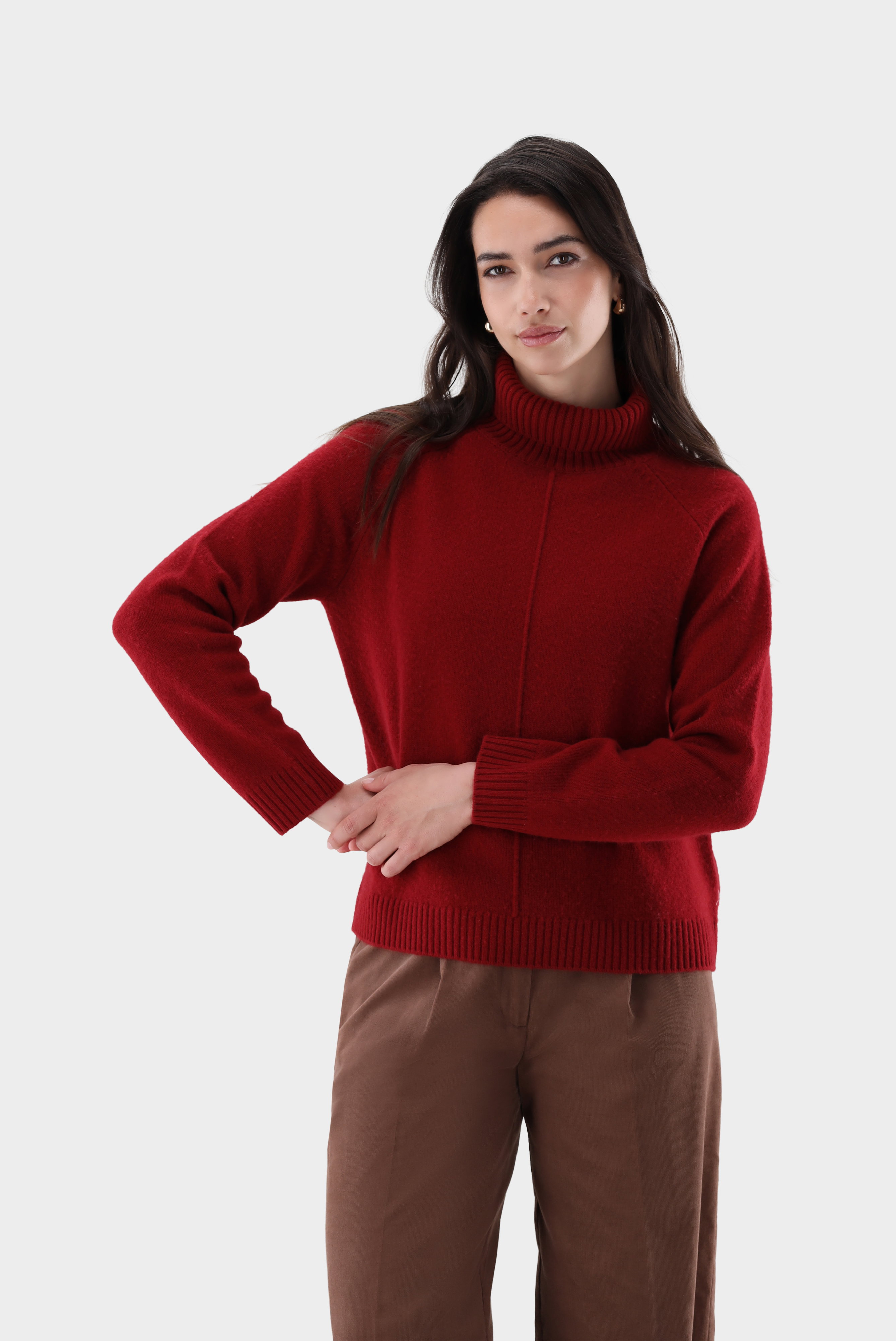 Rollkragenpullover aus Wolle