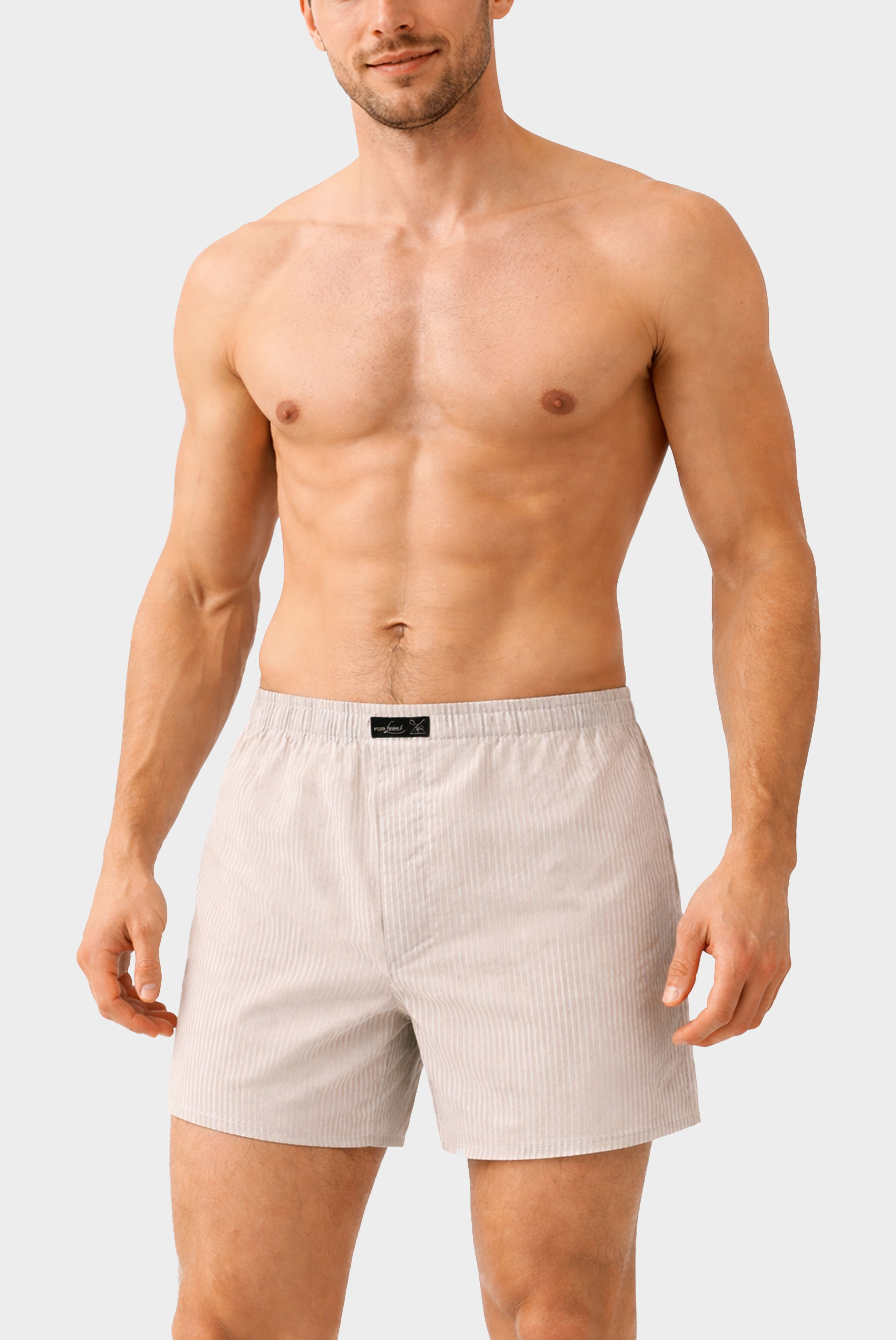 Boxer shorts striped poplin