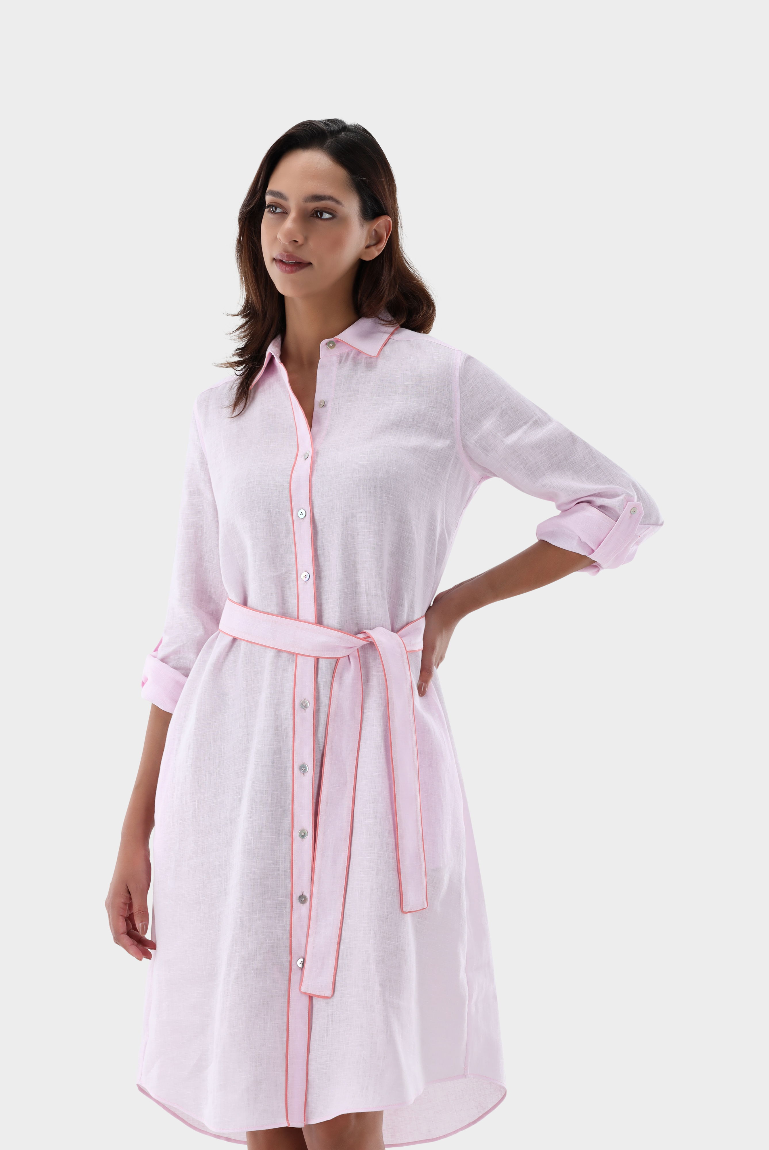 Hemdblusenkleid aus Leinen