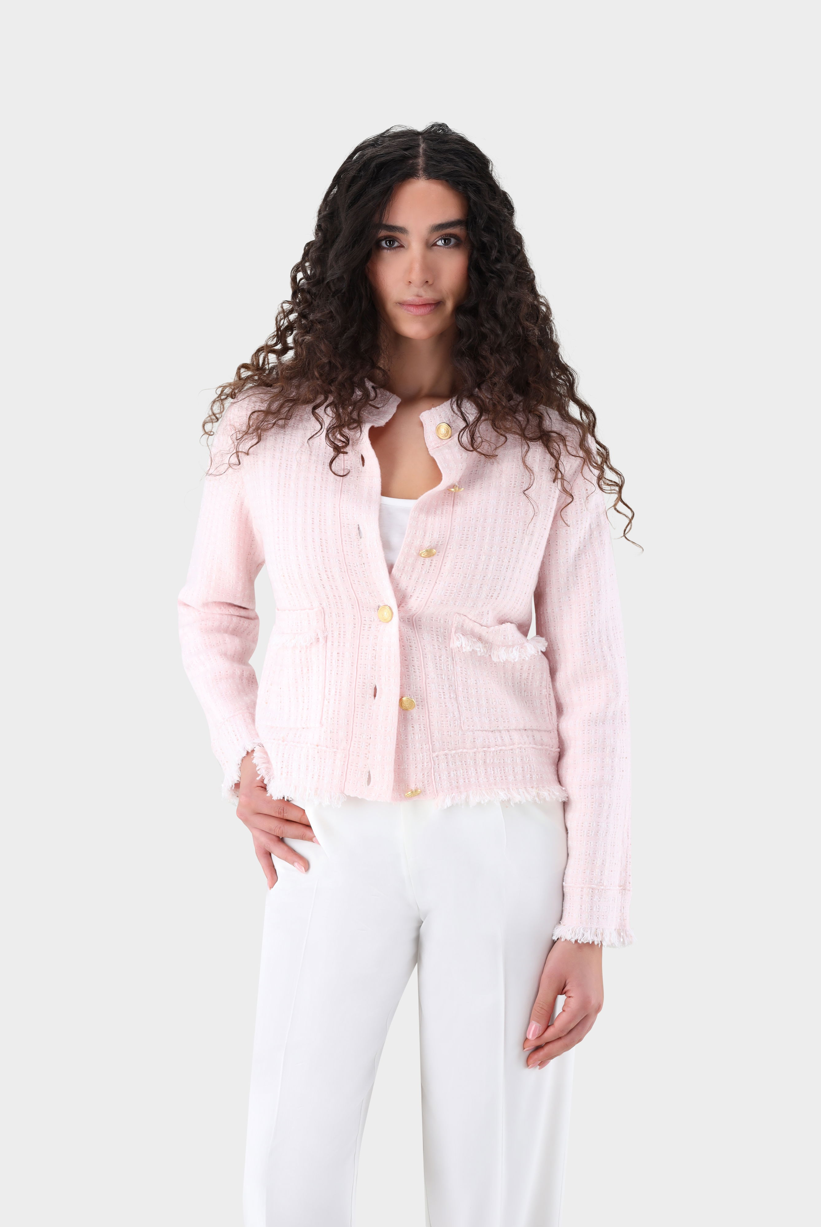 Blazer gestrickt mit Tweed Optik