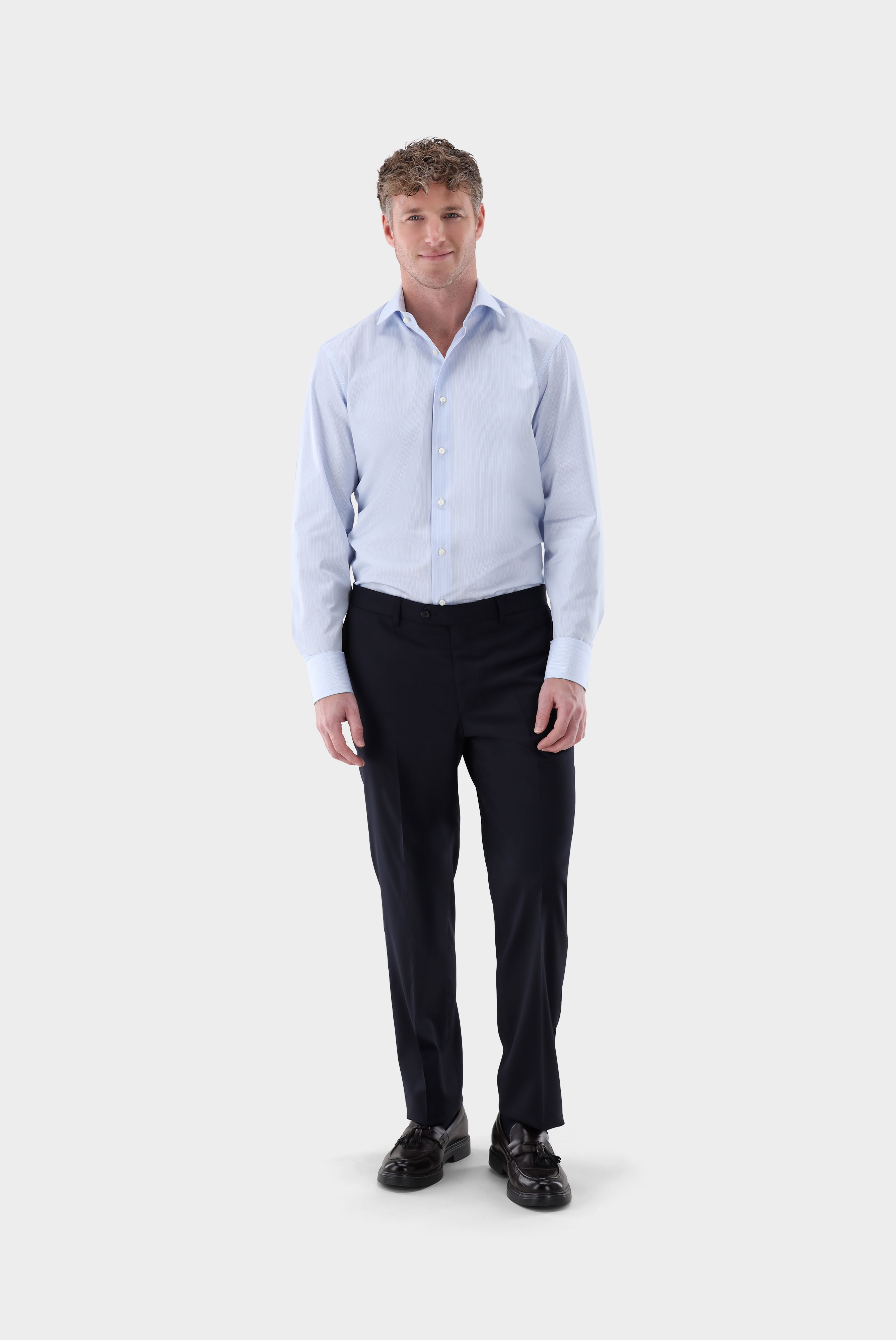 Businesshemd gestreift aus Twill Tailor Fit günstig online kaufen