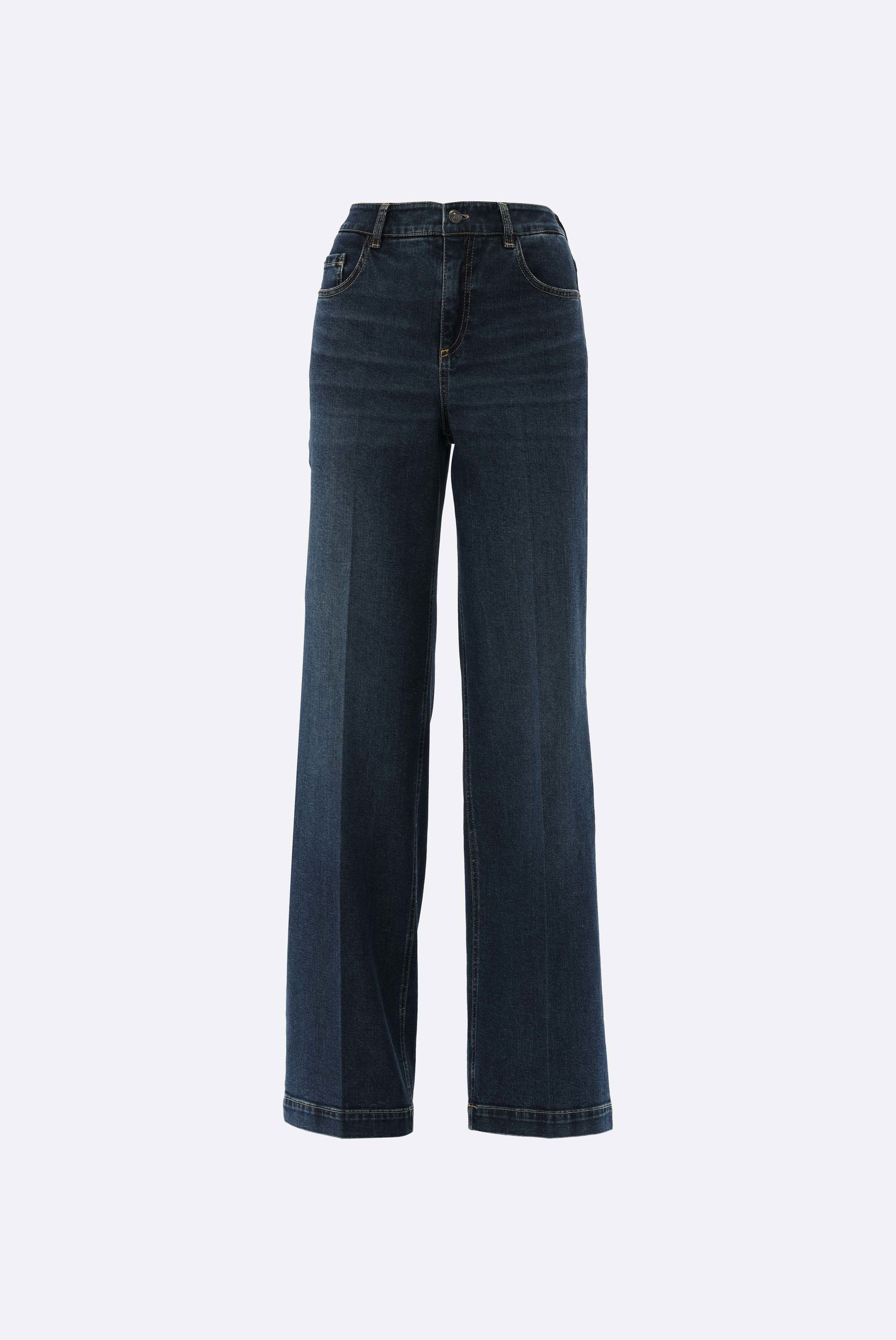【MAISON MINED】23FW★ OBLIQUE SEMI WIDE DENIM PANTS 메종미네드 BOTTOM - (W) STRIPE GRADATION WIDE DENIM PANTS