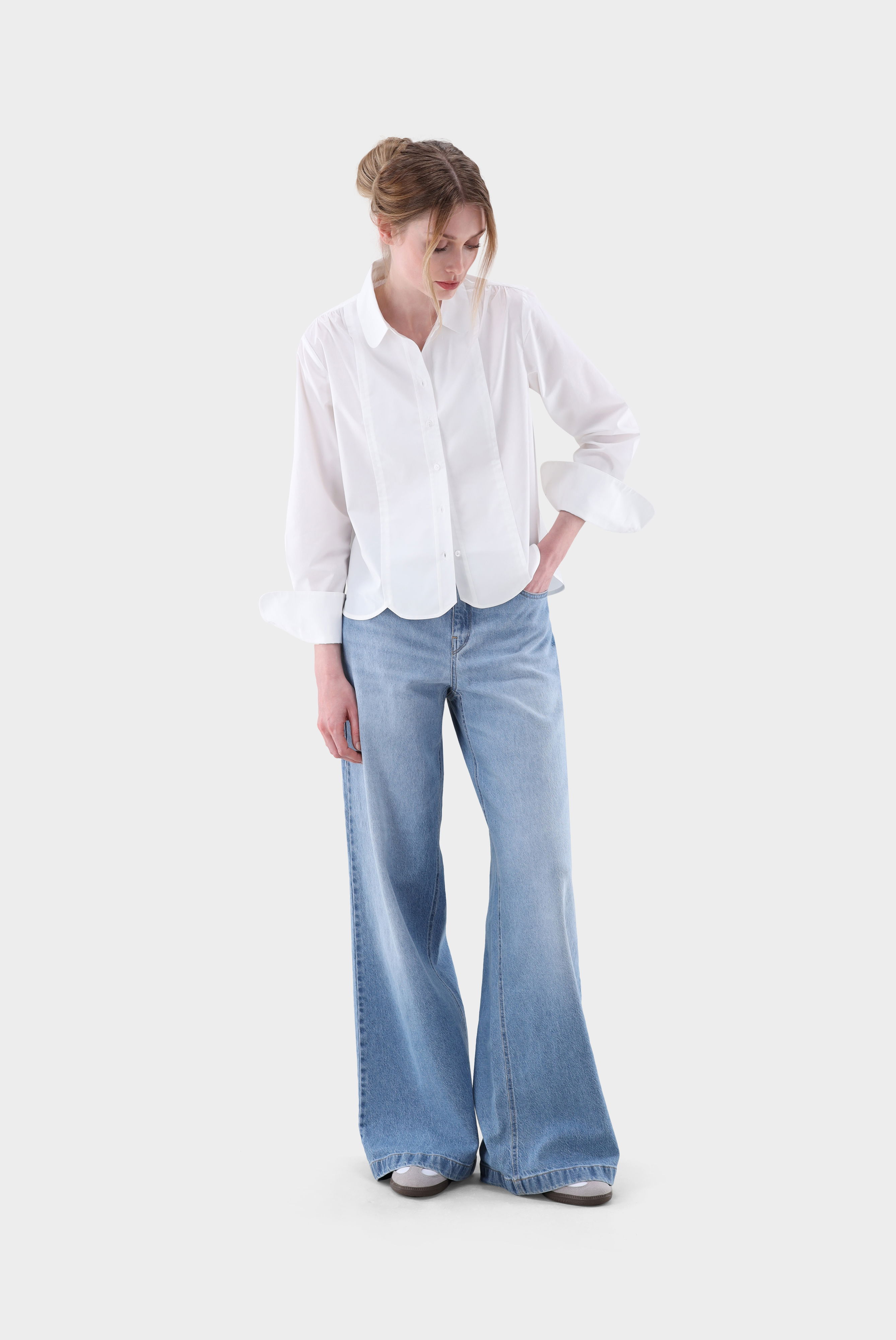 Lockere Cropped Bluse günstig online kaufen