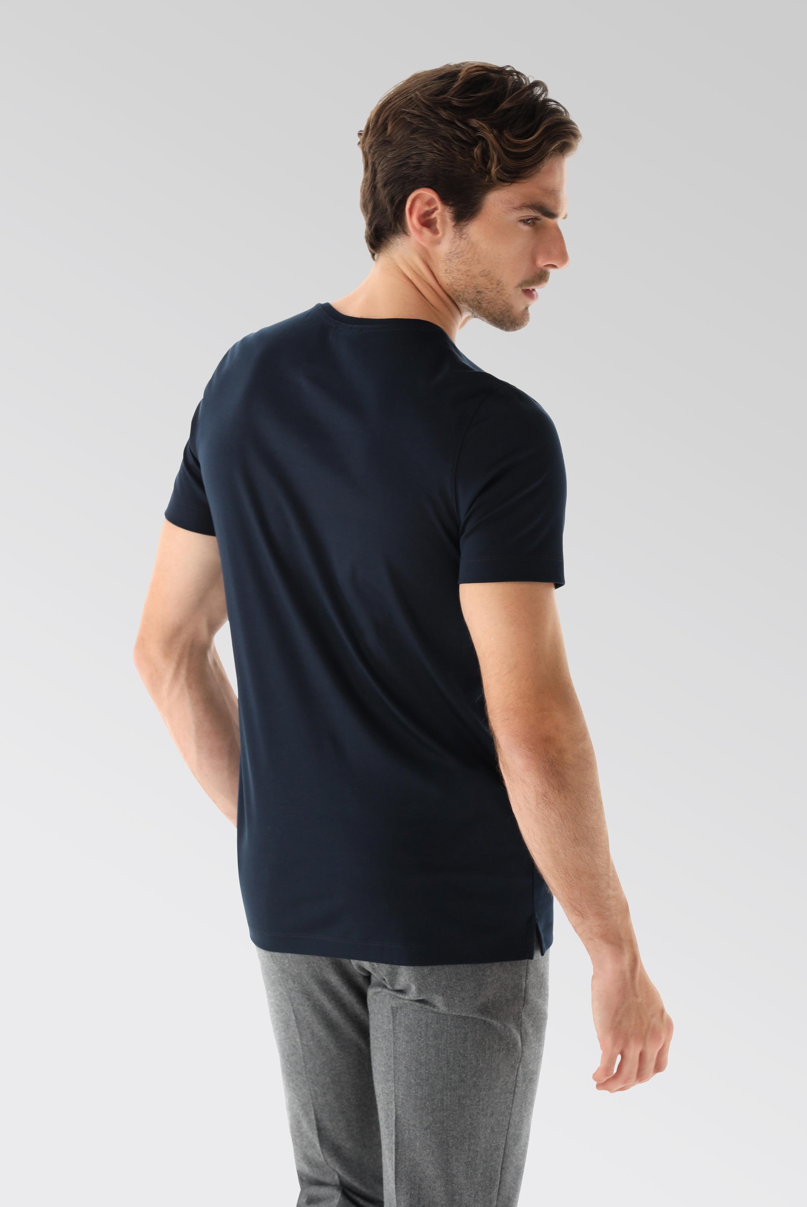 T-Shirts+V-Ausschnitt Jersey T-Shirt Slim Fit+20.1715.UX.180031.790.S