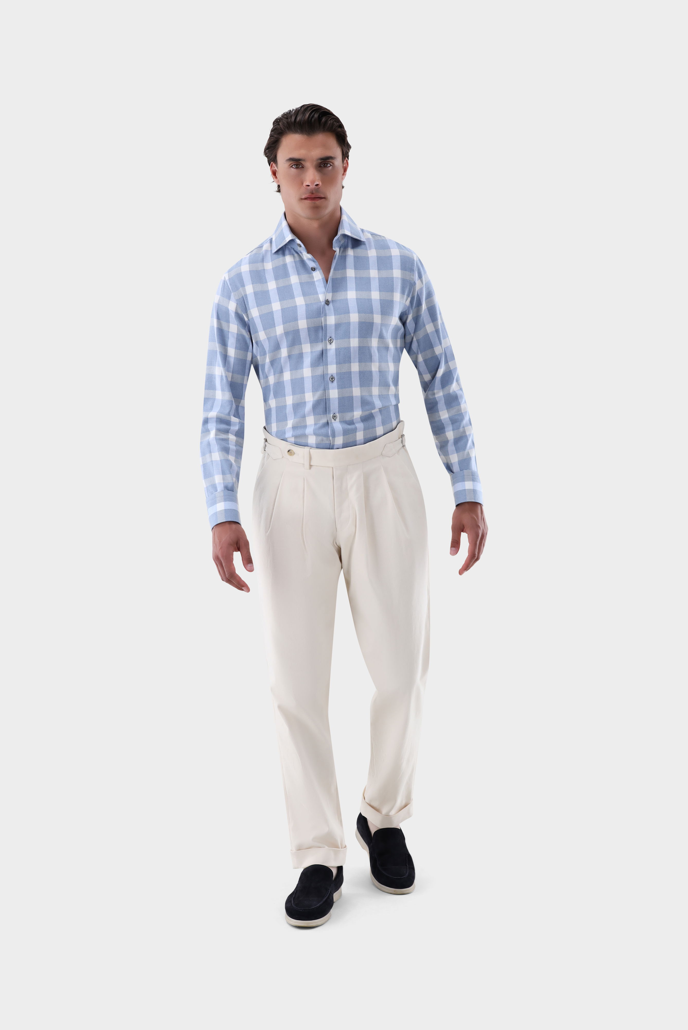 Flanellhemd kariert Tailort Fit günstig online kaufen