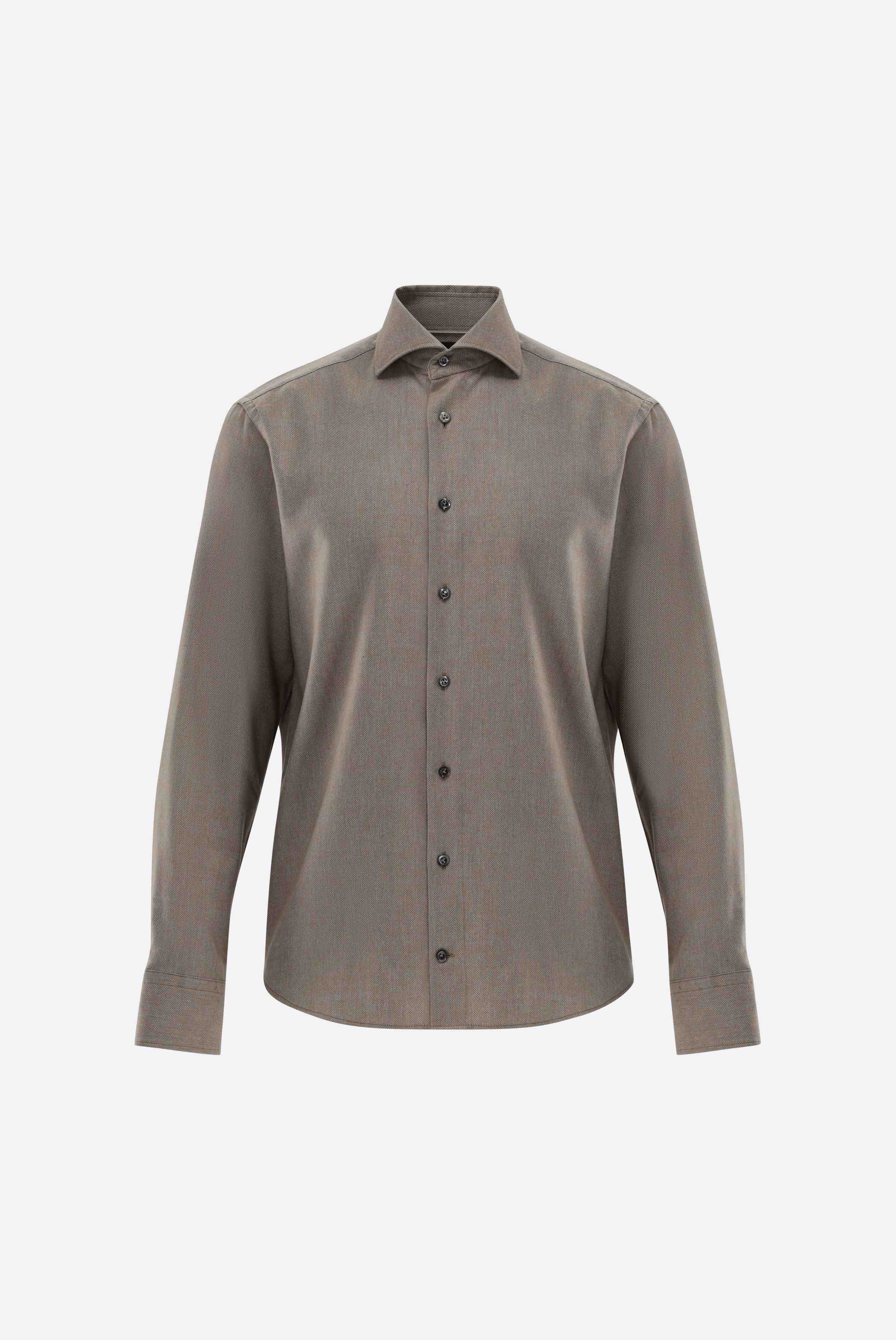 Flannel shirt with shark collar