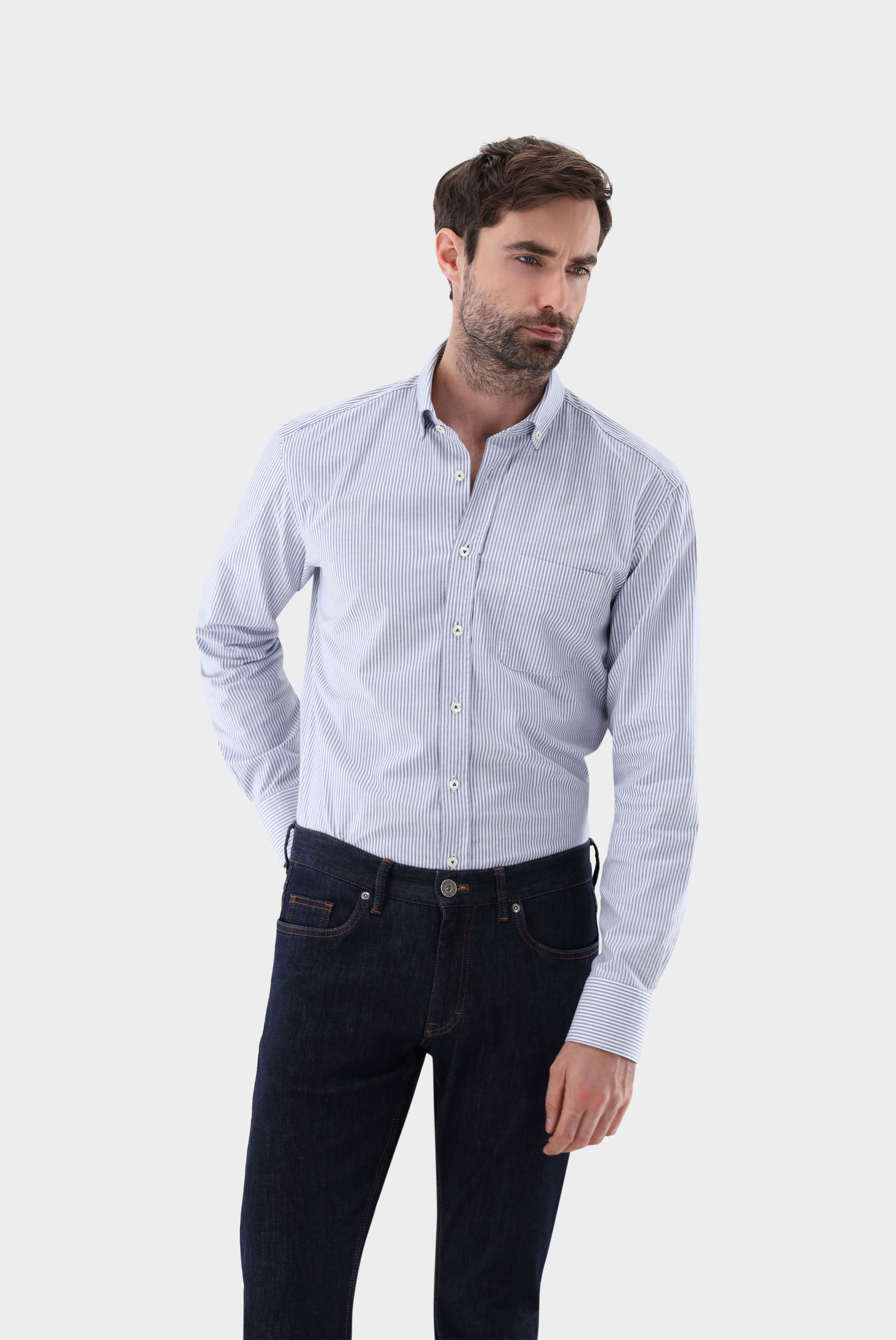 Oxford Shirt with stripes Comfort Fit