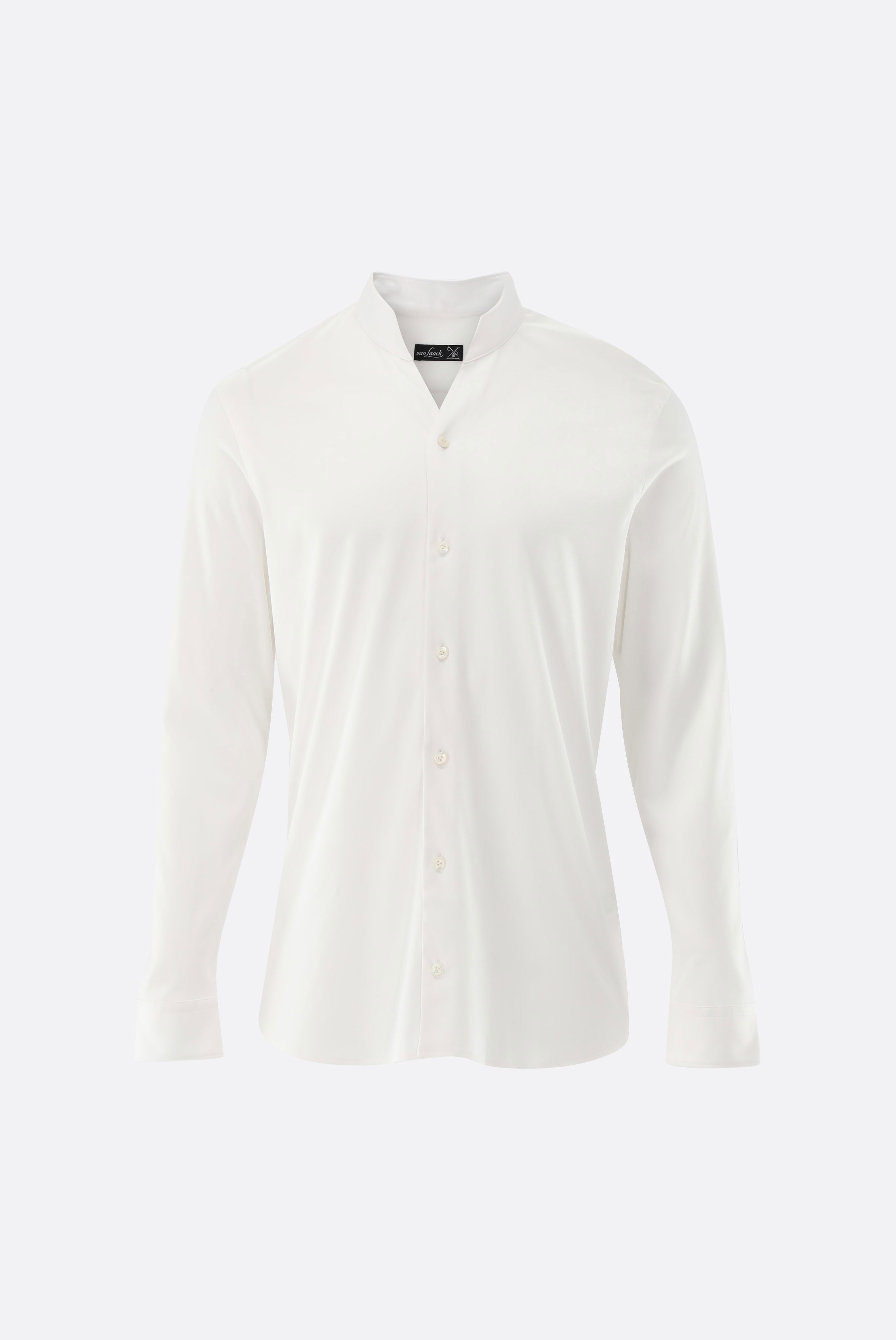 Jerseyhemd mit Stehkragen aus Schweizer Baumwolle