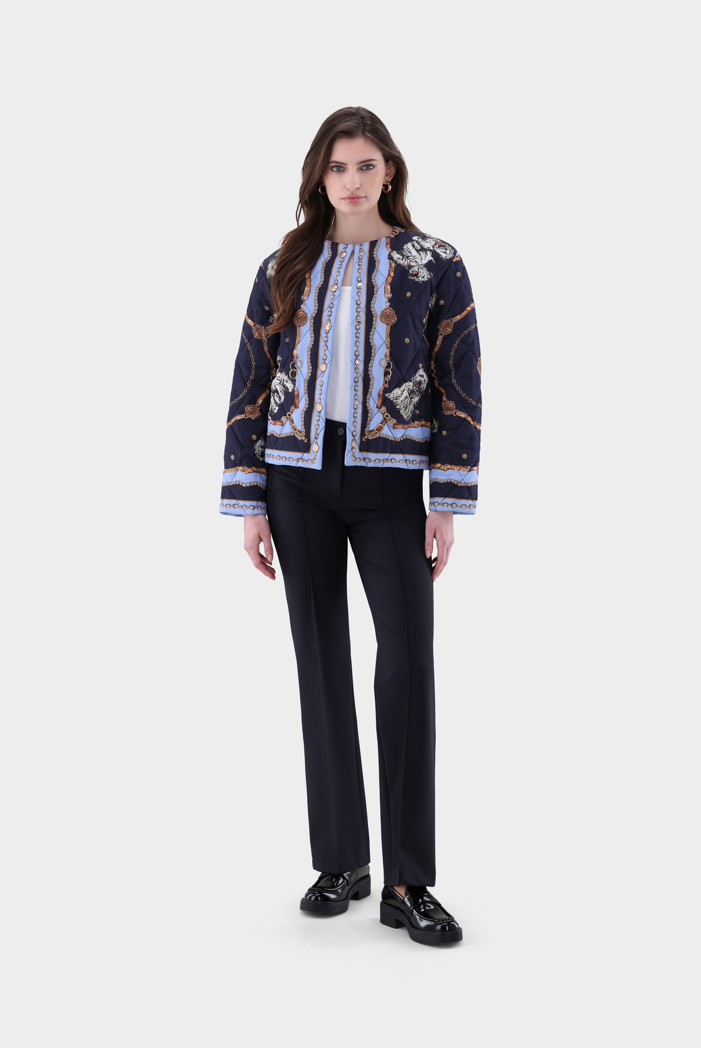 Steppjacke mit platziertem Druck günstig online kaufen
