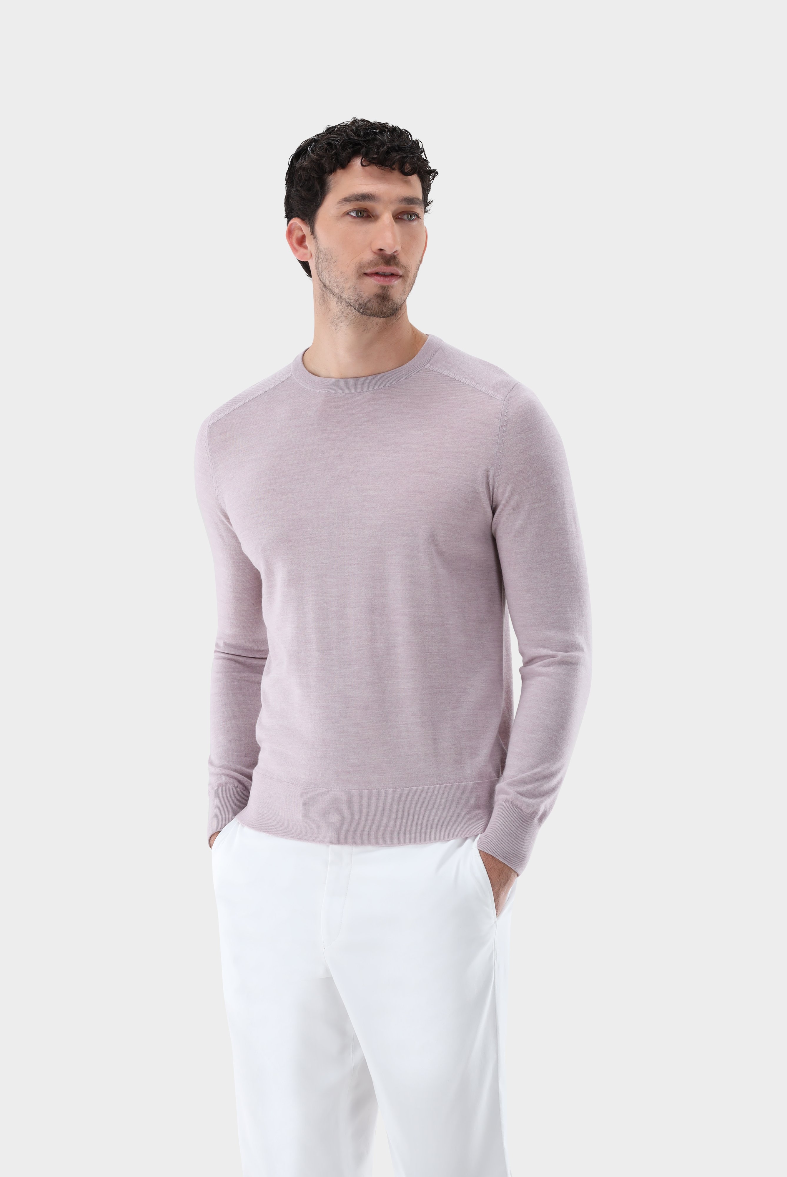 Sweaters & Cardigans+Crewneck in Ultrafine Merino Wool+82.8649.4M.S00173.610.M