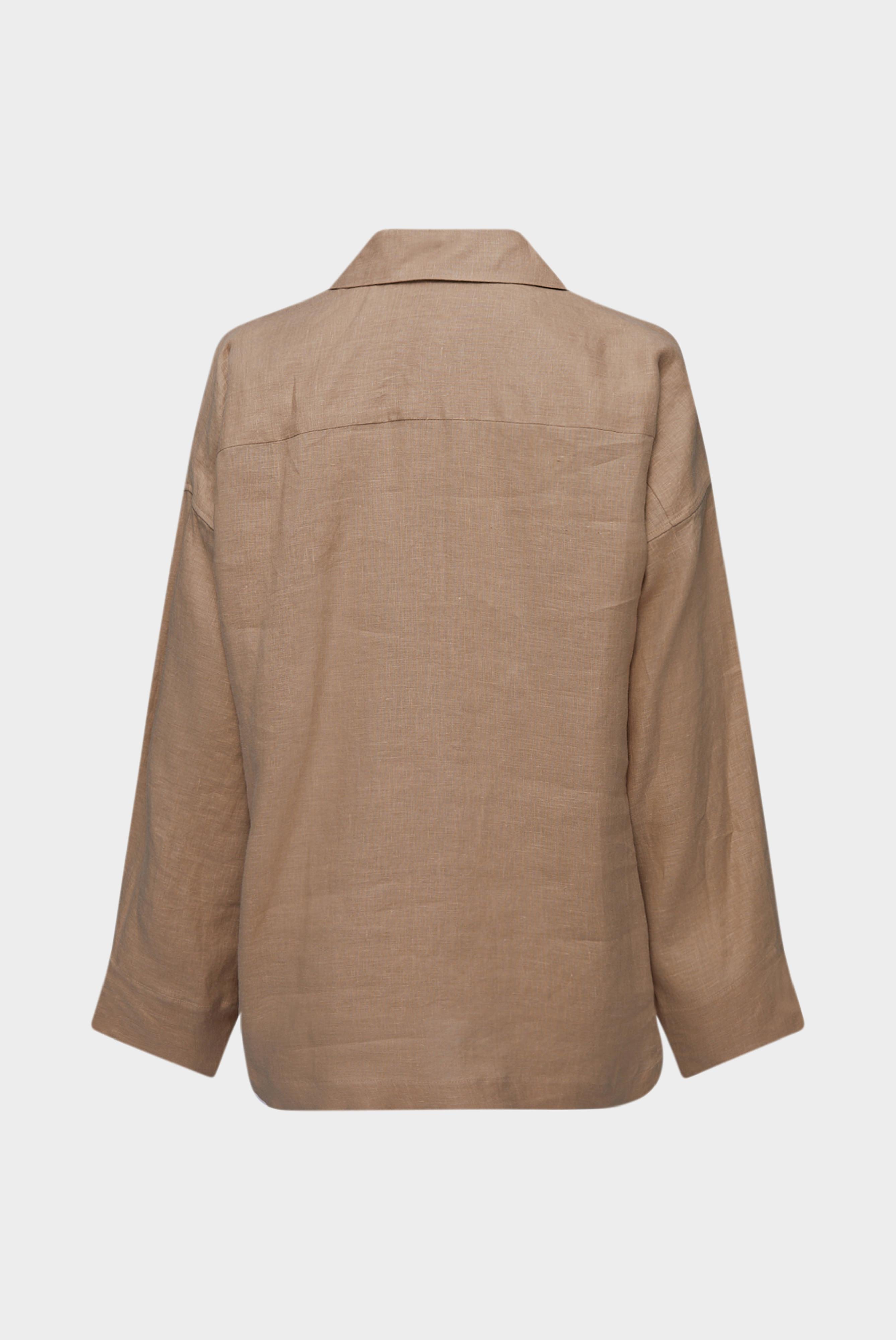 Casual Blusen+Oversize Bluse mit Hemdblusenkragen und V-Ausschnitt+05.526G.49.150555.130.32
