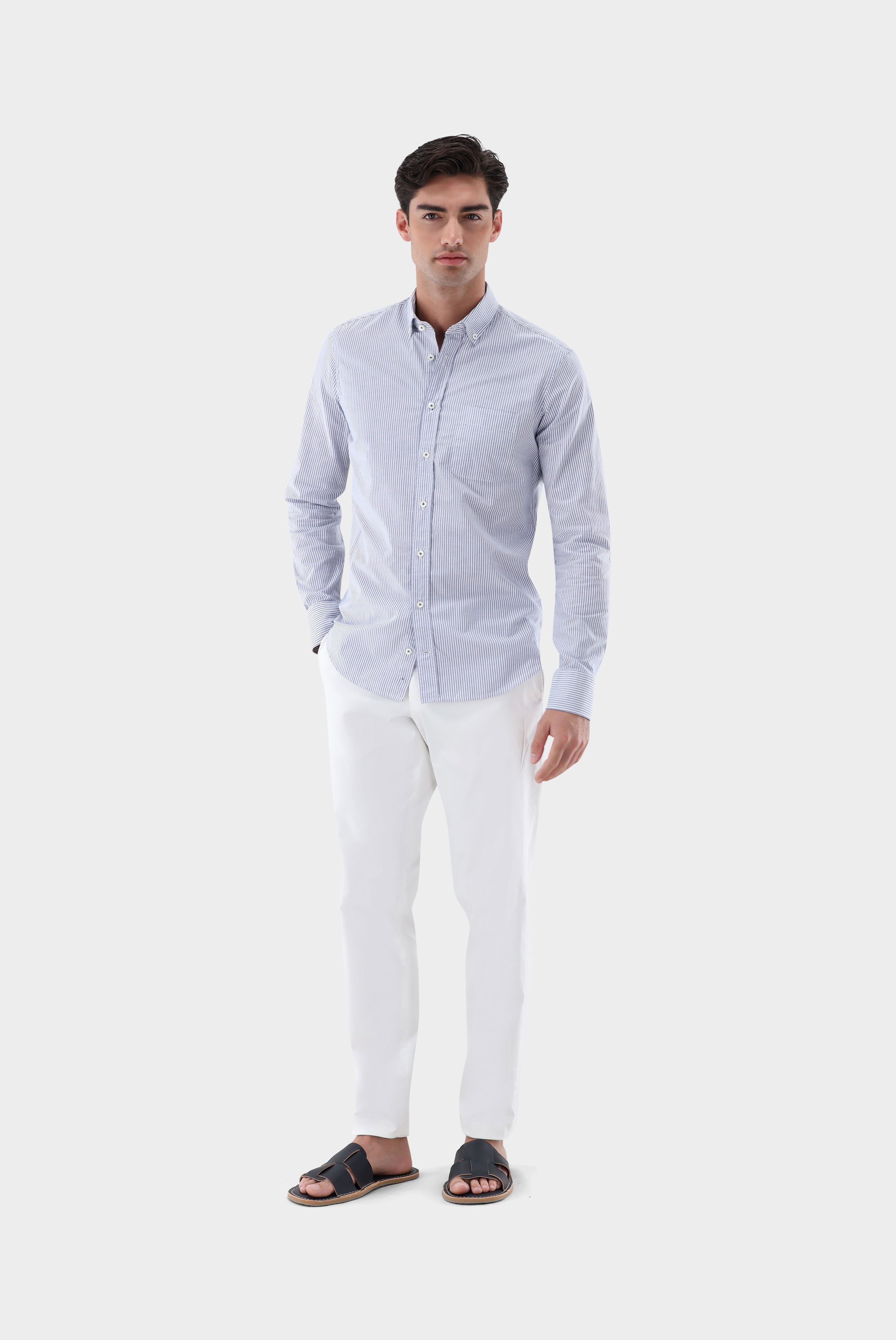 Gestreiftes Oxford Hemd Slim Fit günstig online kaufen