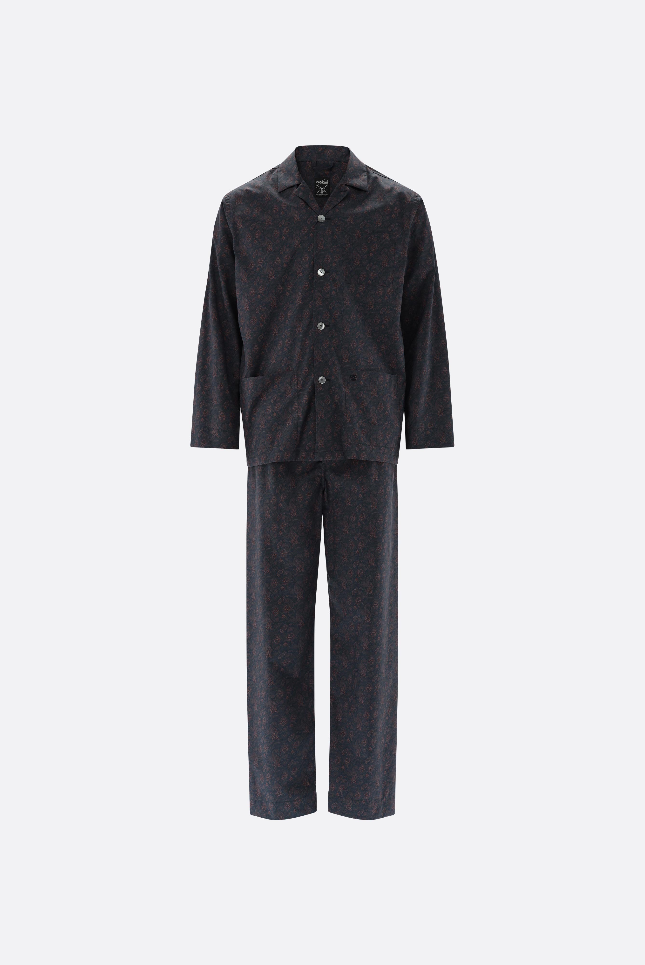 Pyjamas+Pyjama aus Baumwollpopeline mit Paisleymuster+91.1139.UC.178026.793.46