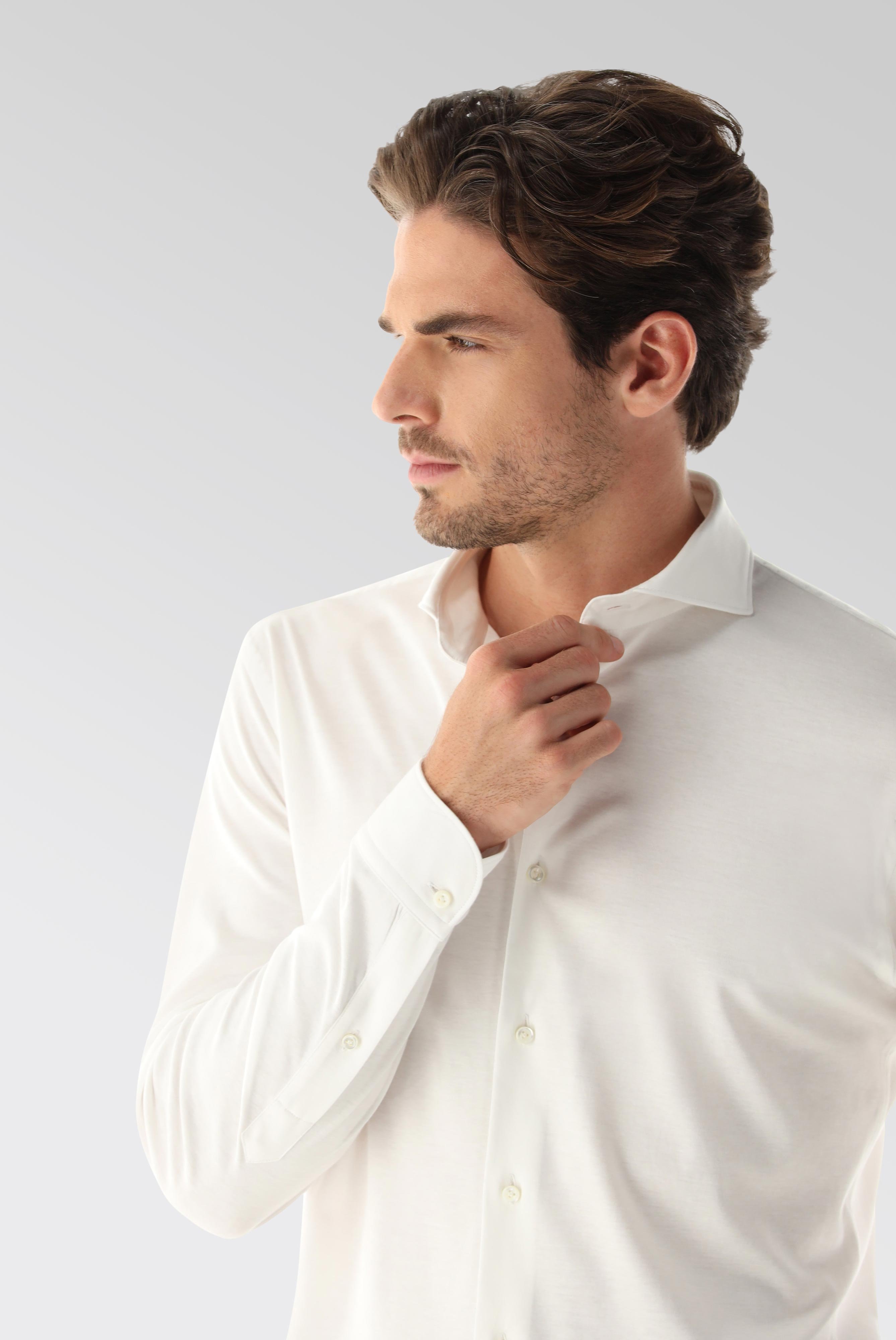 Bügelleichte Hemden+Jersey Hemd mit glänzender Optik Tailor Fit+20.1683.UC.180031.000.XL