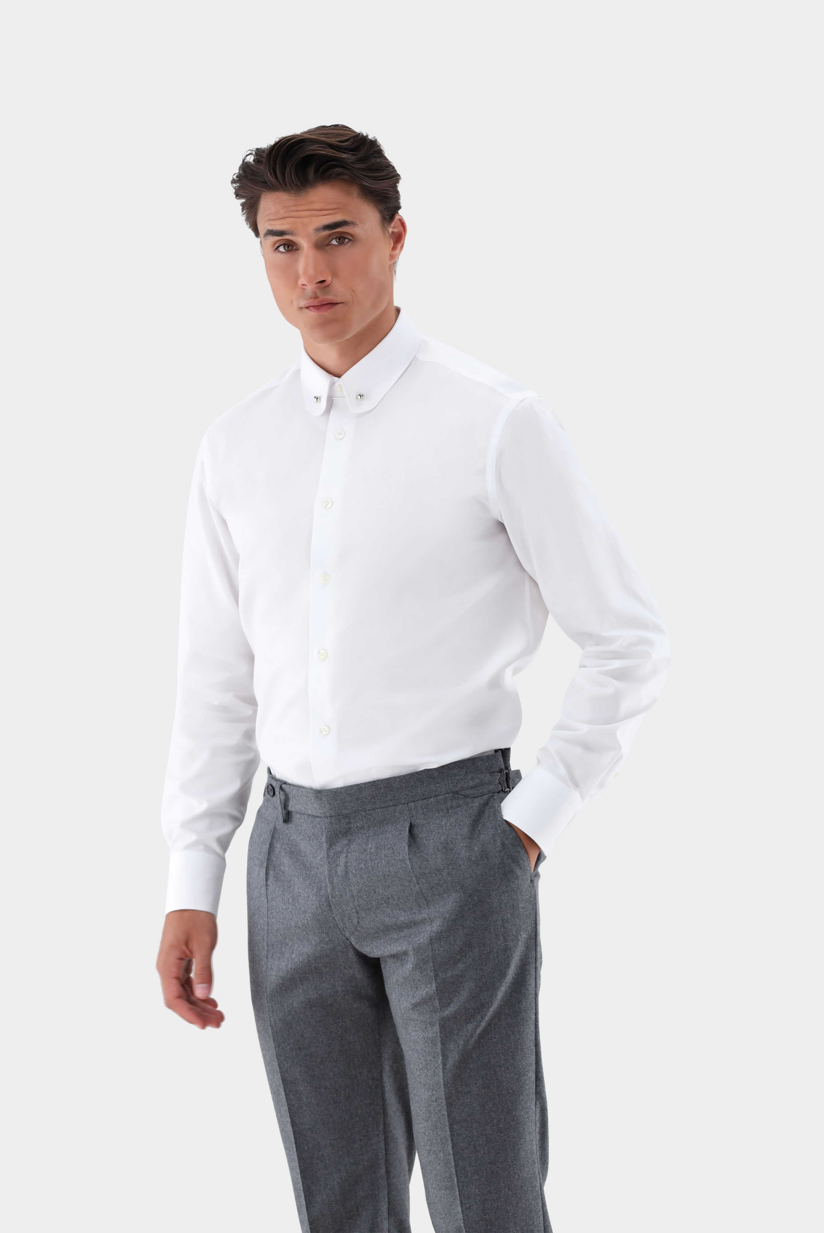 Structured Pinned-Collar Shirt Tailor Fit