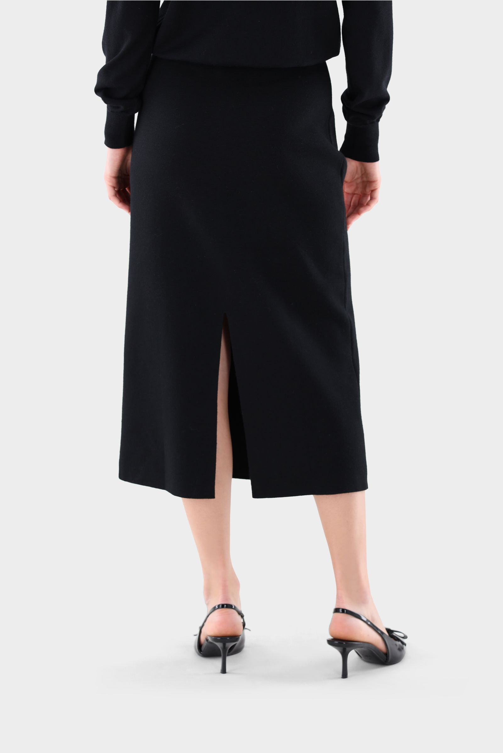 Knit Skirt in Milano Knit Merino Wool | van Laack