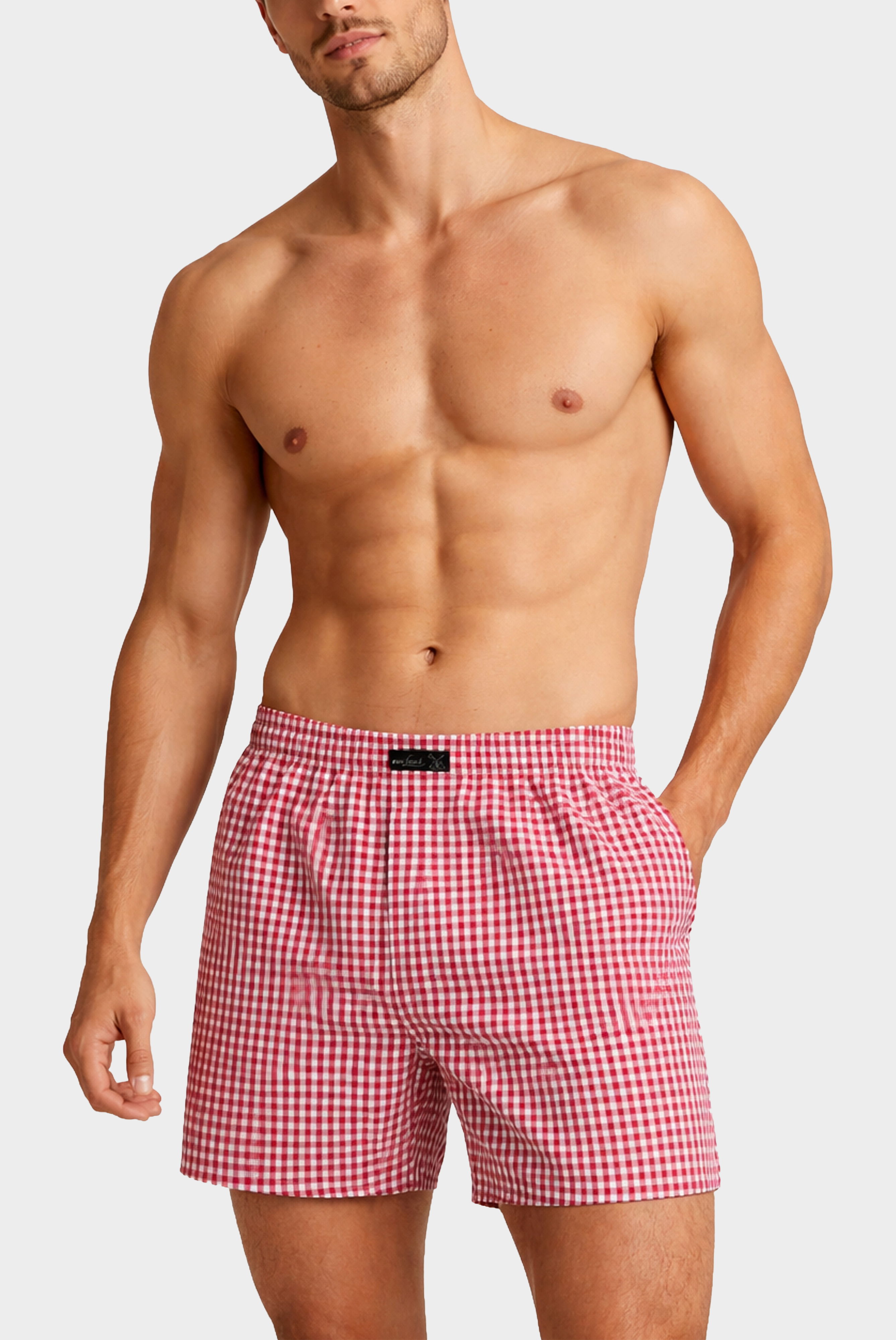 Poplin Boxer shorts with Vichy check