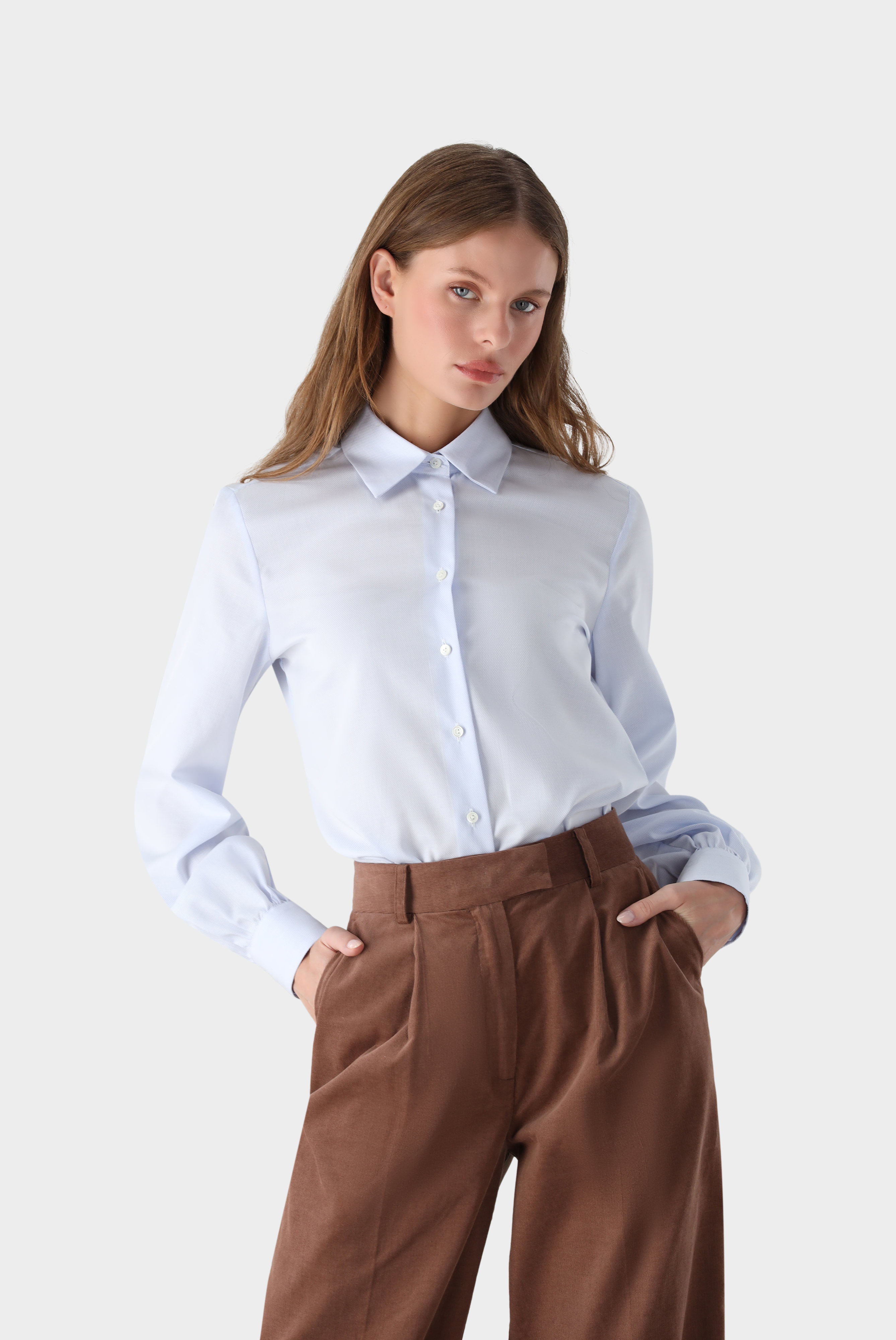 Shirt blouse with ruching