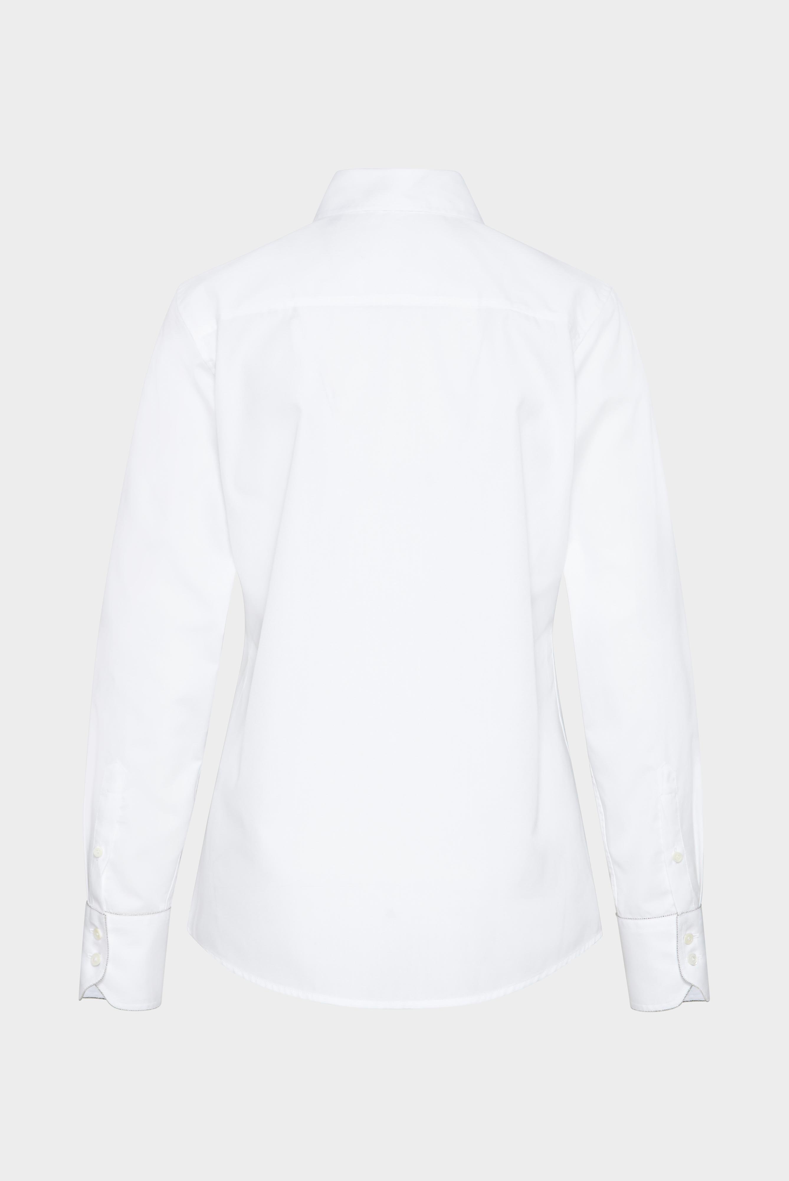 Business Blouses+Poplin shirt blouse with button placket white+05.516T.9L.130648.000.34