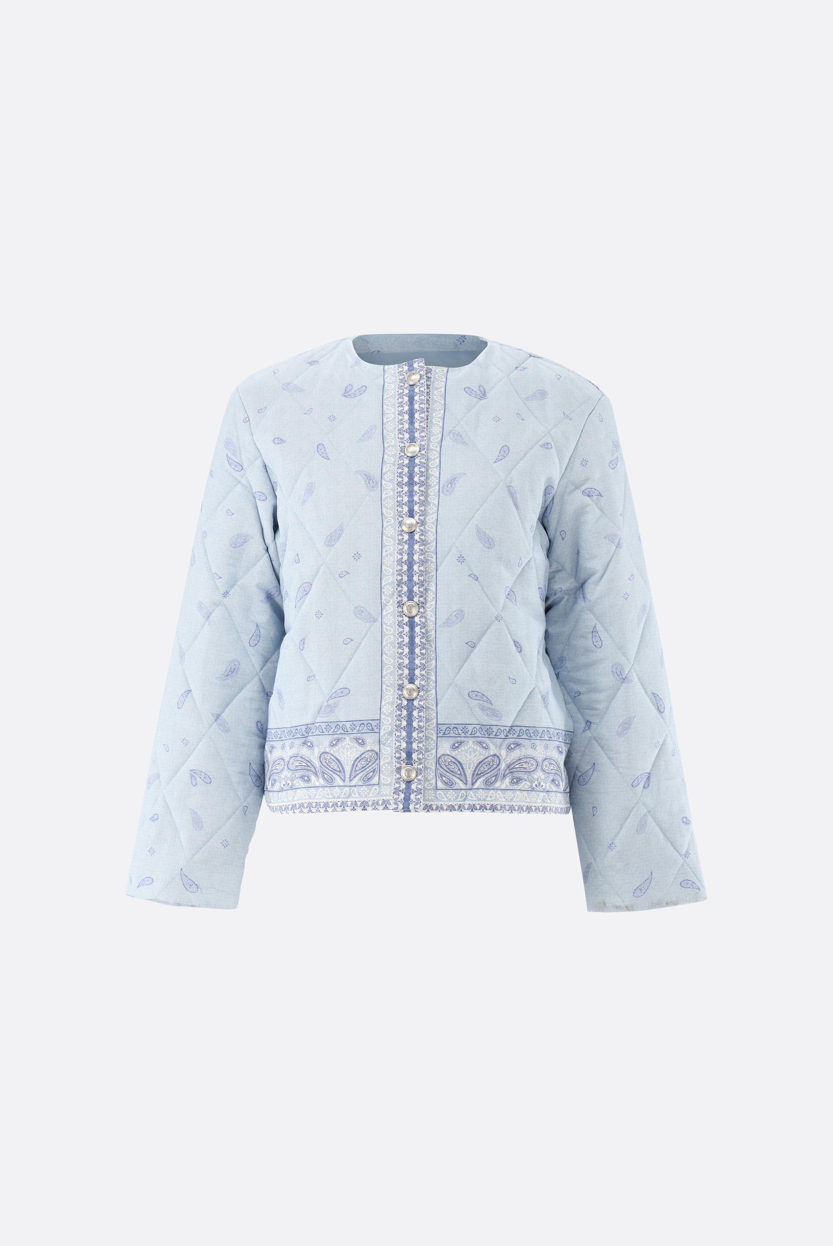 Kurze Steppjacke mit Bandana-Druck günstig online kaufen