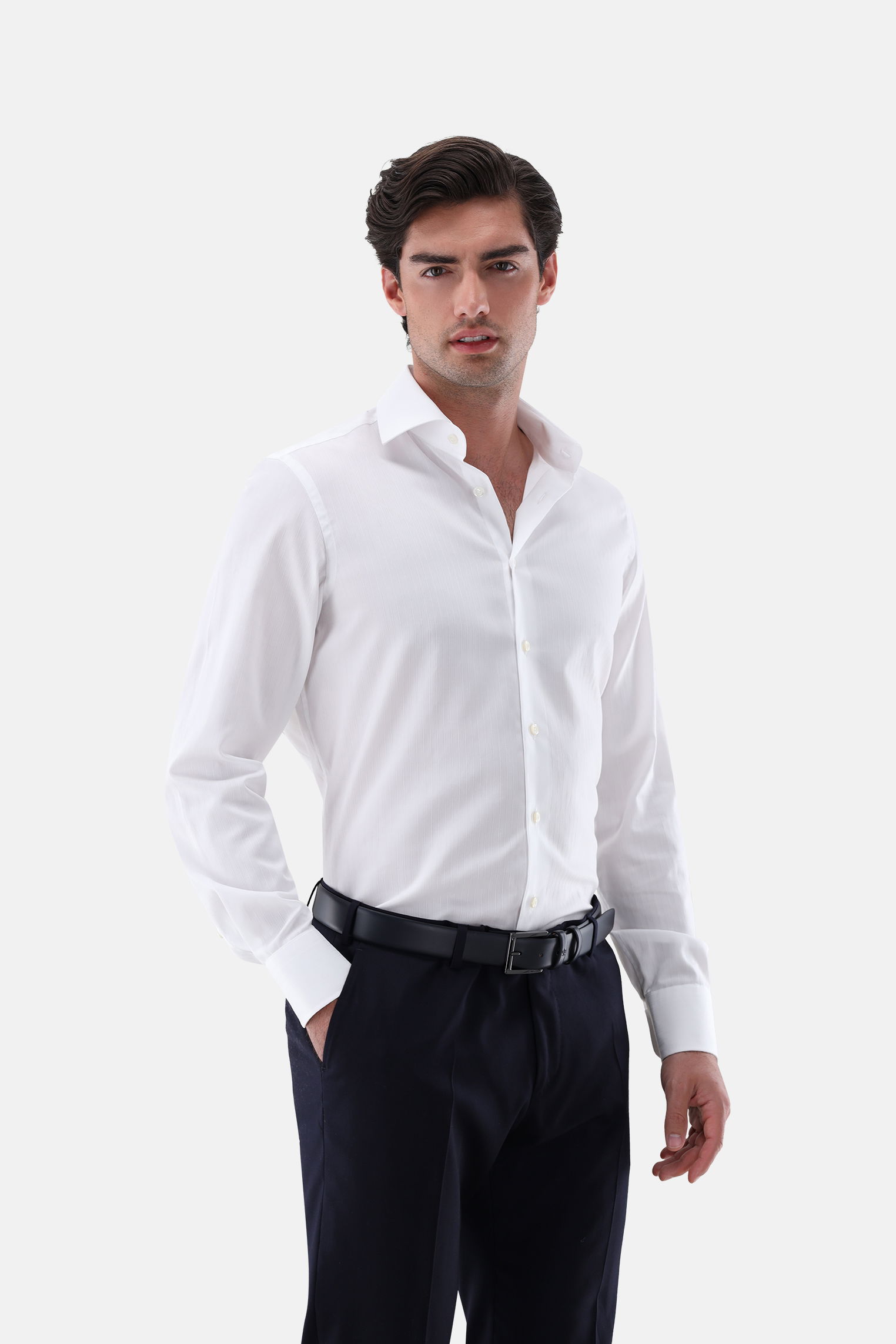 Businesshemd mit ton in ton Streifen Tailor Fit