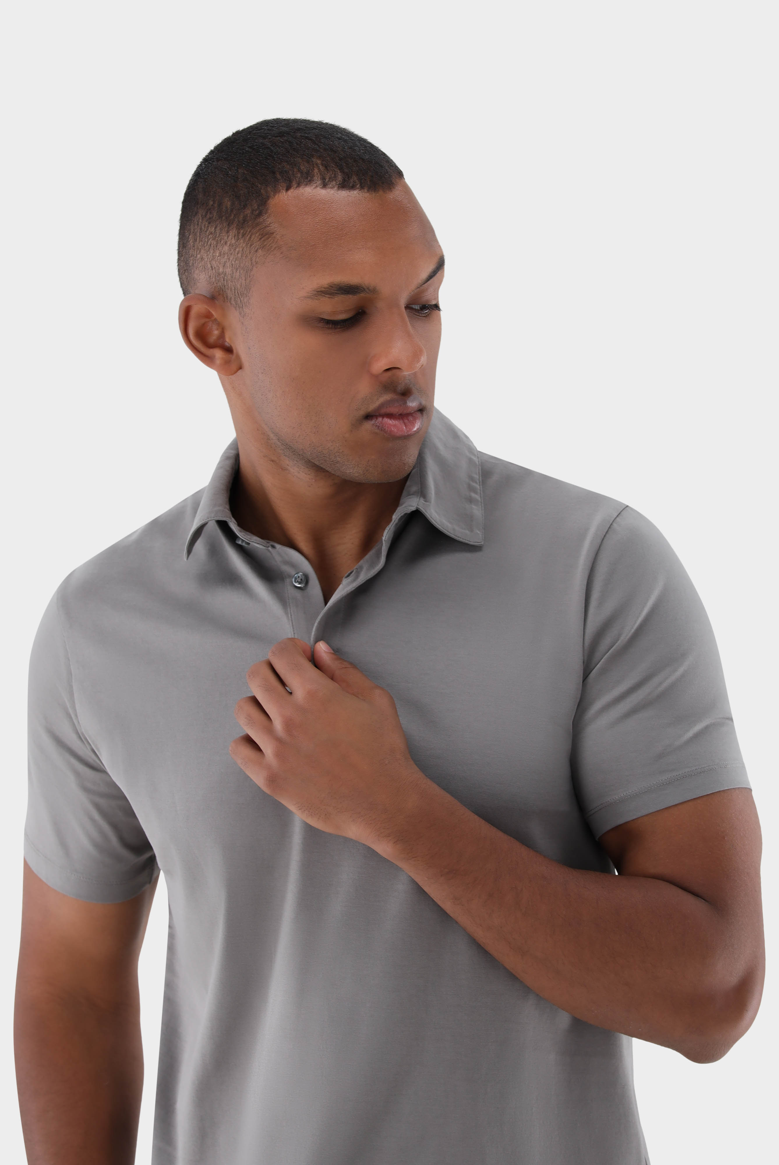 Jersey Poloshirt mit matter Optik günstig online kaufen