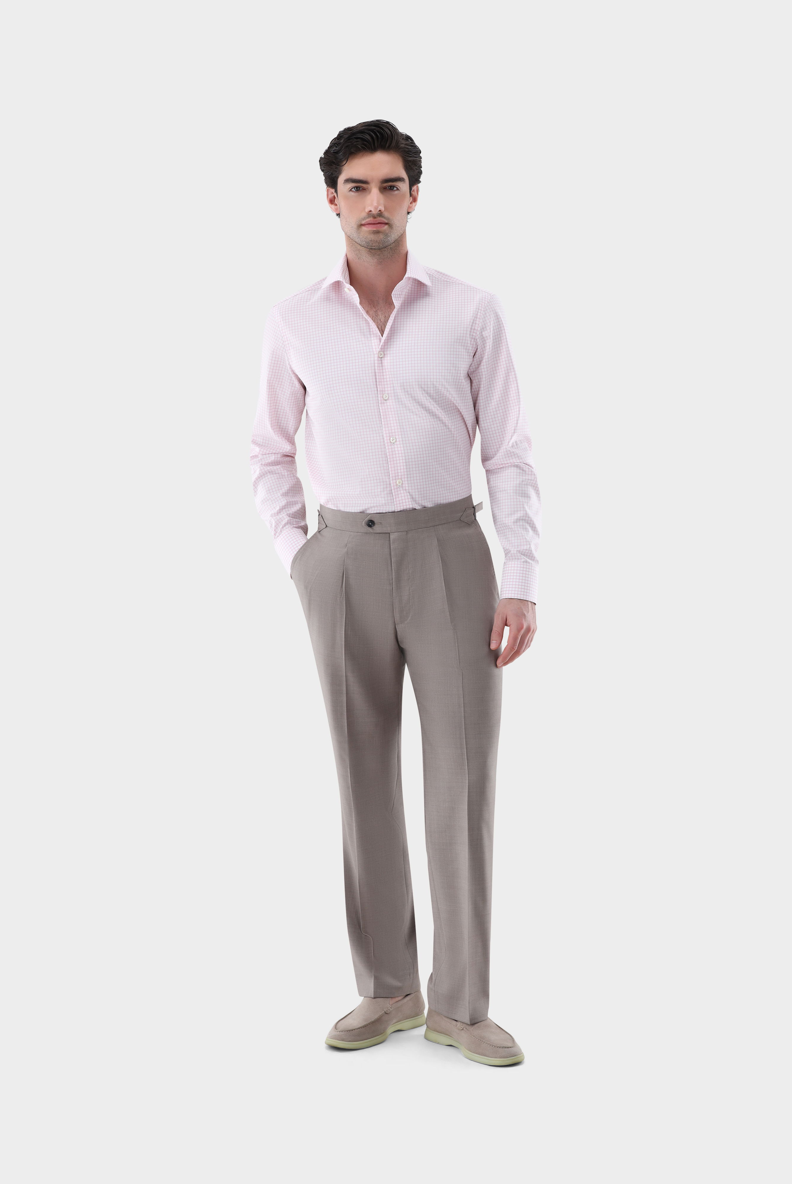 Bügelfreies Hemd kariert mit extralangem Arm günstig online kaufen