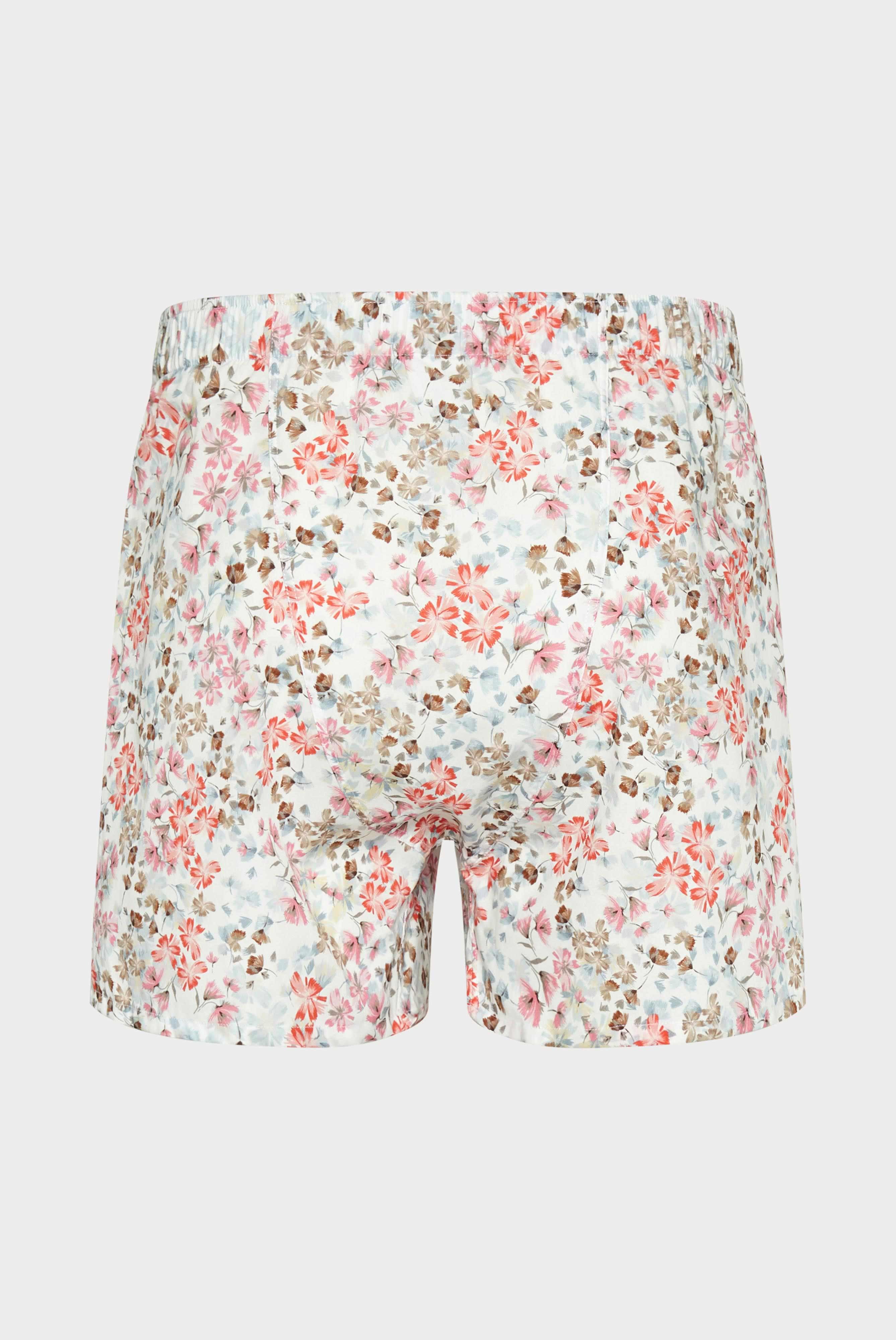 Flower-Printed Poplin Boxer Shorts