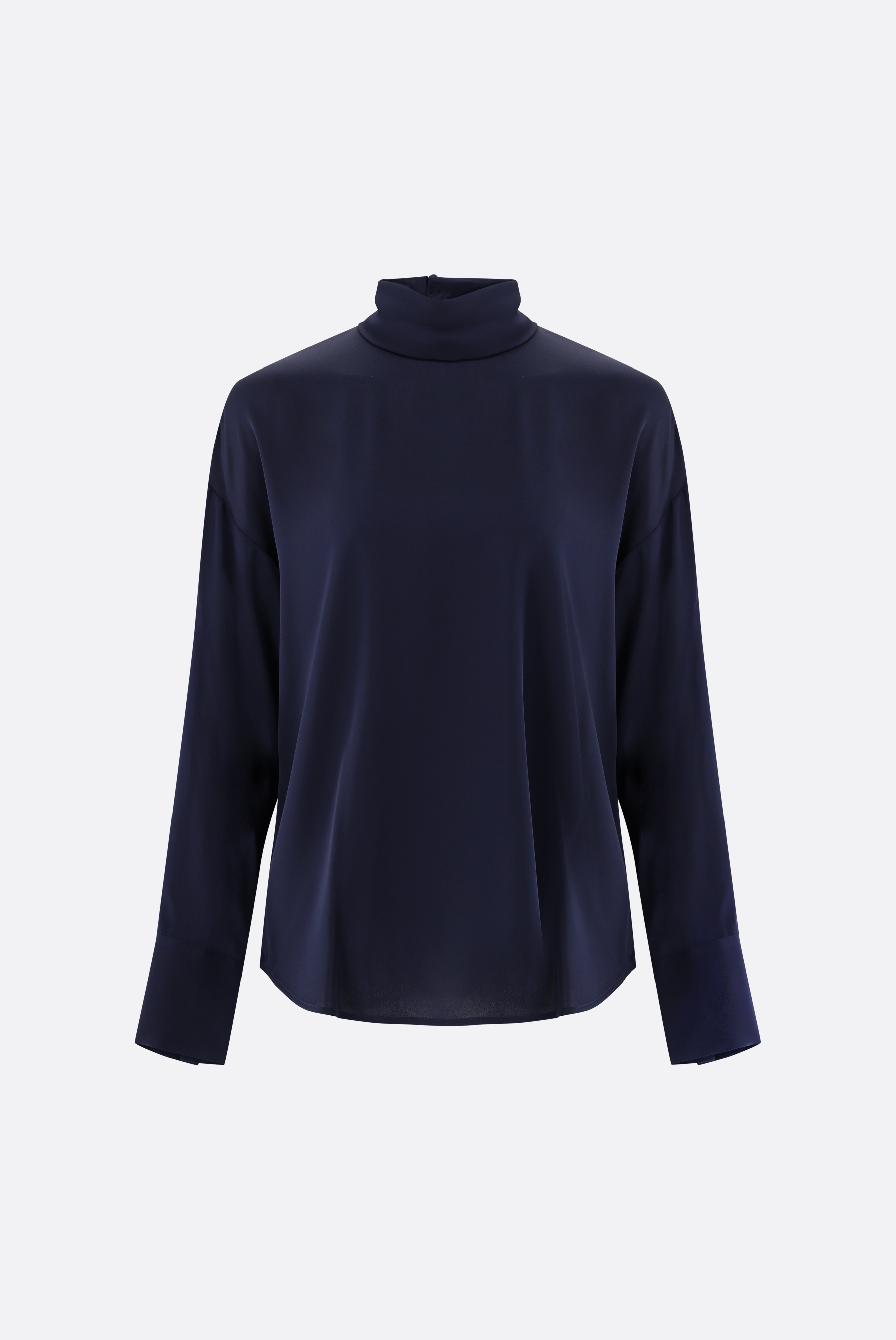 Seidenbluse mit Rollkragen