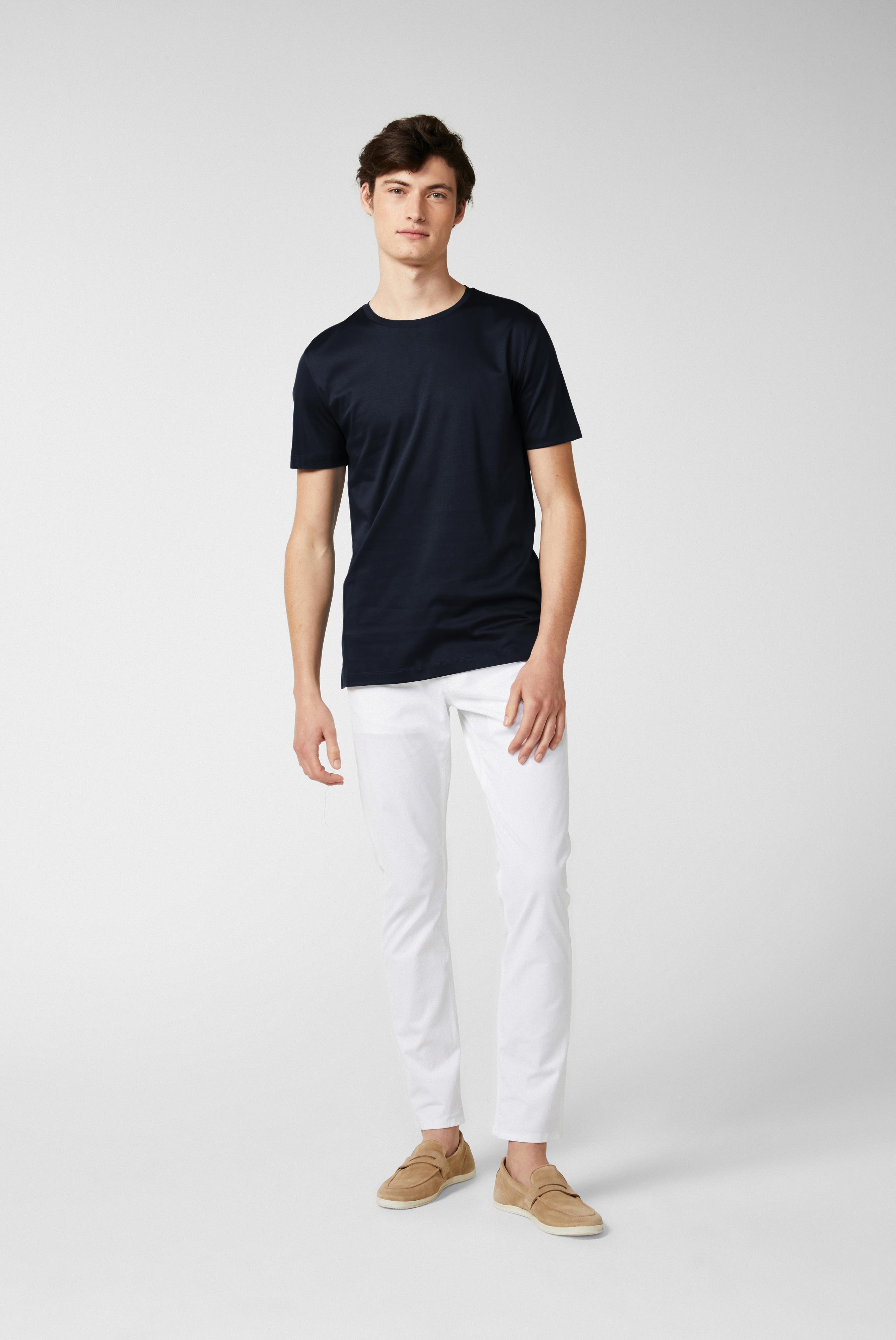 T-Shirt mit Rundhals Slim Fit günstig online kaufen