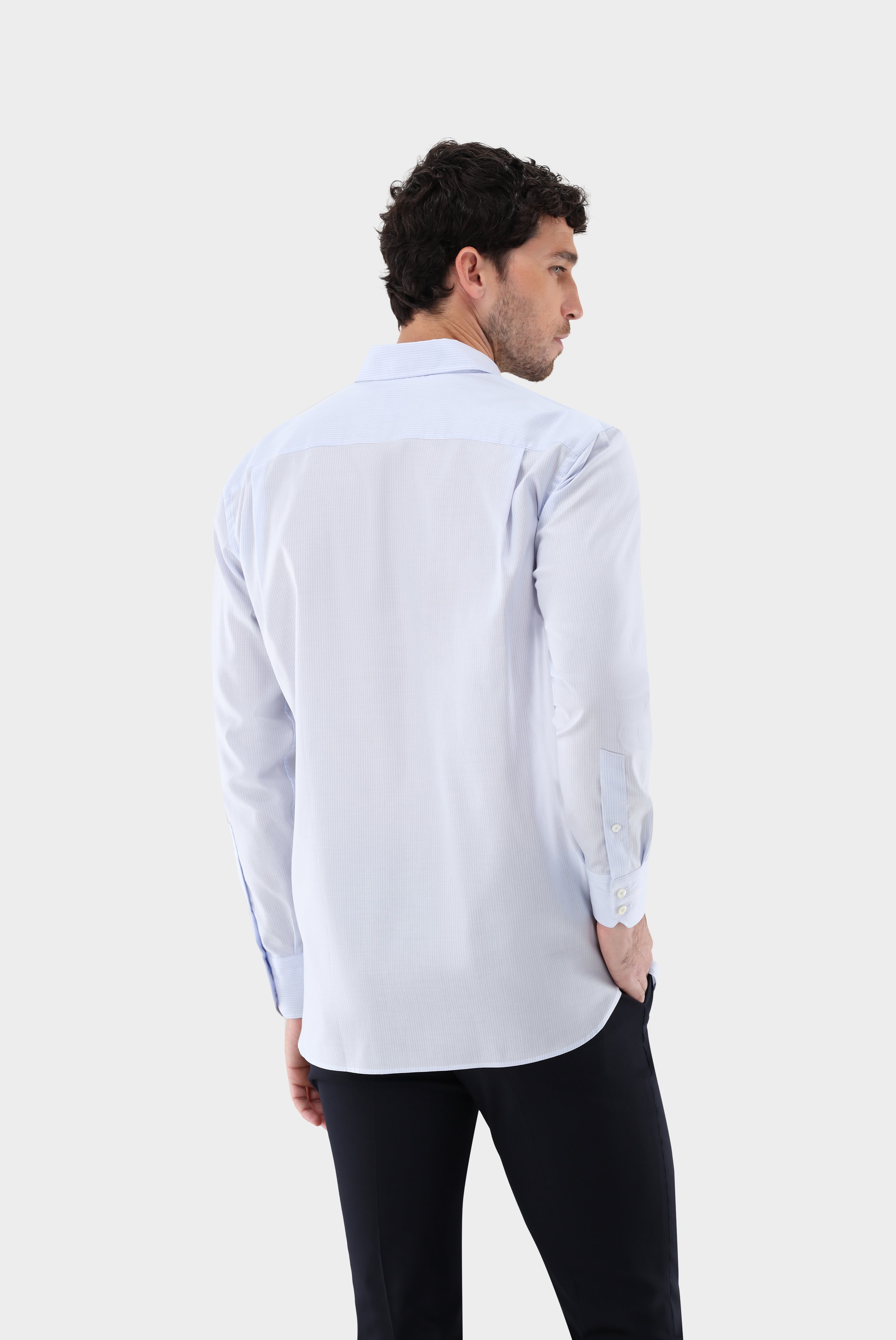Easy Iron Shirts+Striped Wrinkle Free Shirt Comfort Fit+20.2026.BQ.161109.710.39