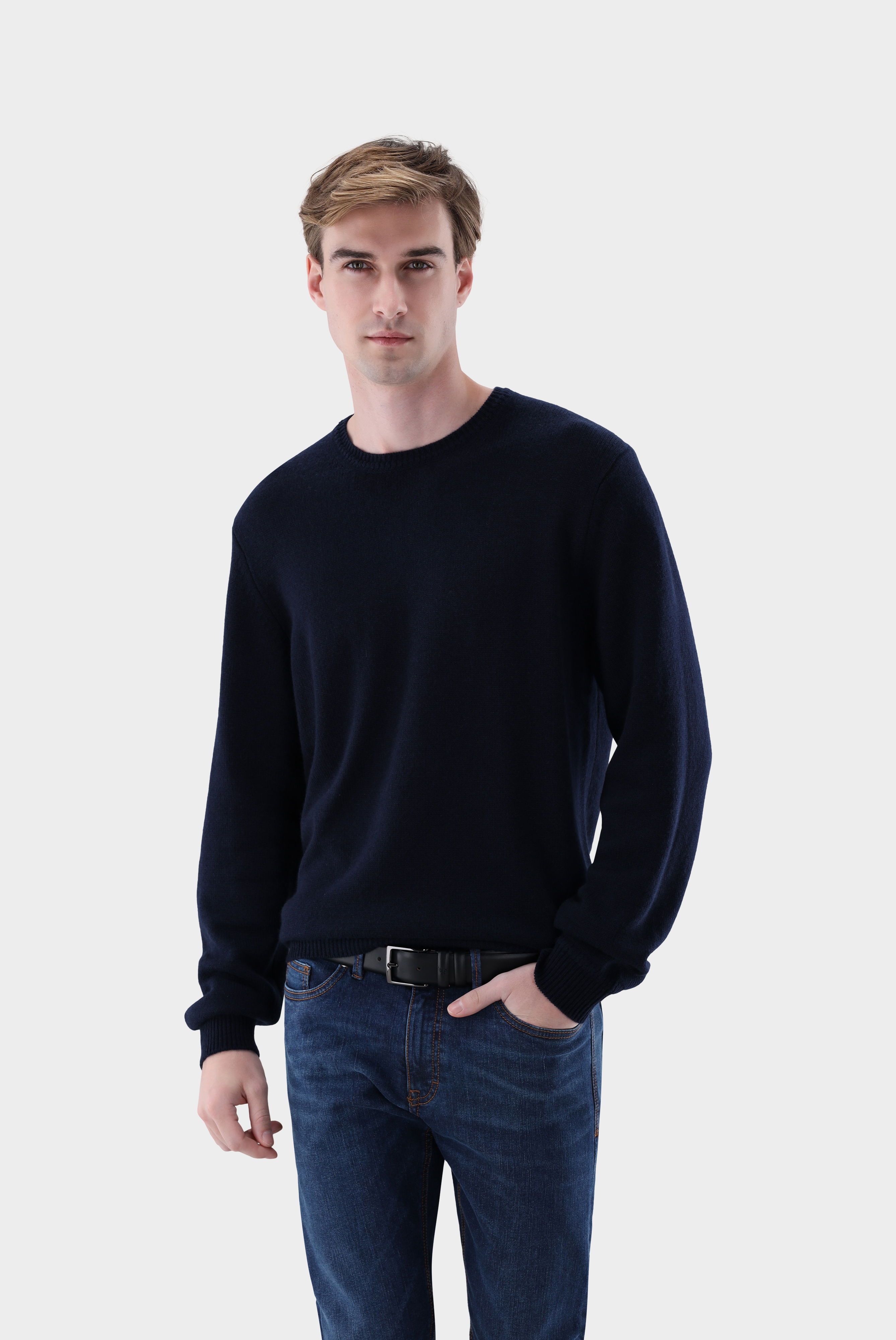 Rundhalspullover aus Kaschmir