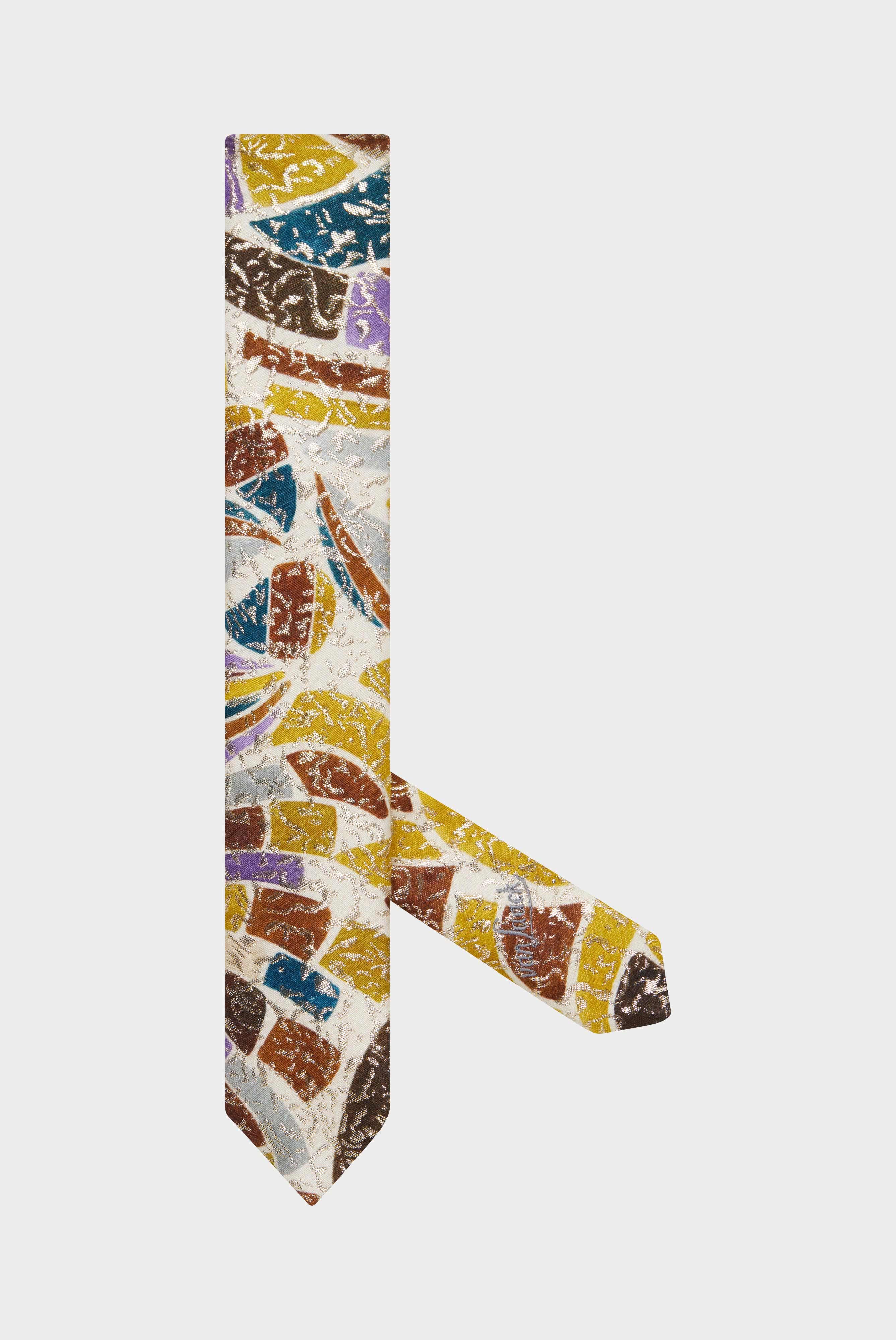 Tie with ornamental print