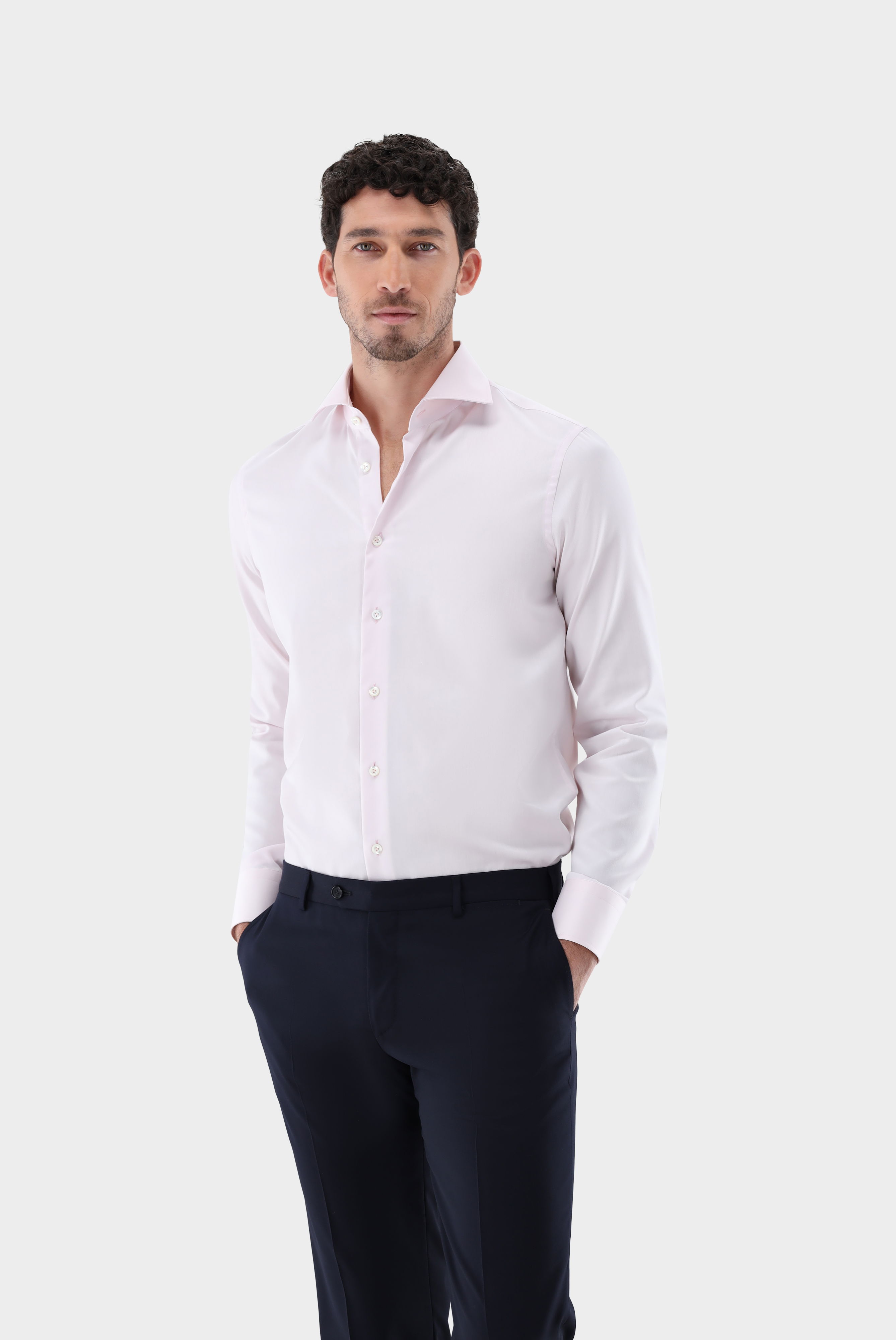 Twill-Hemd bügelfrei Slim Fit