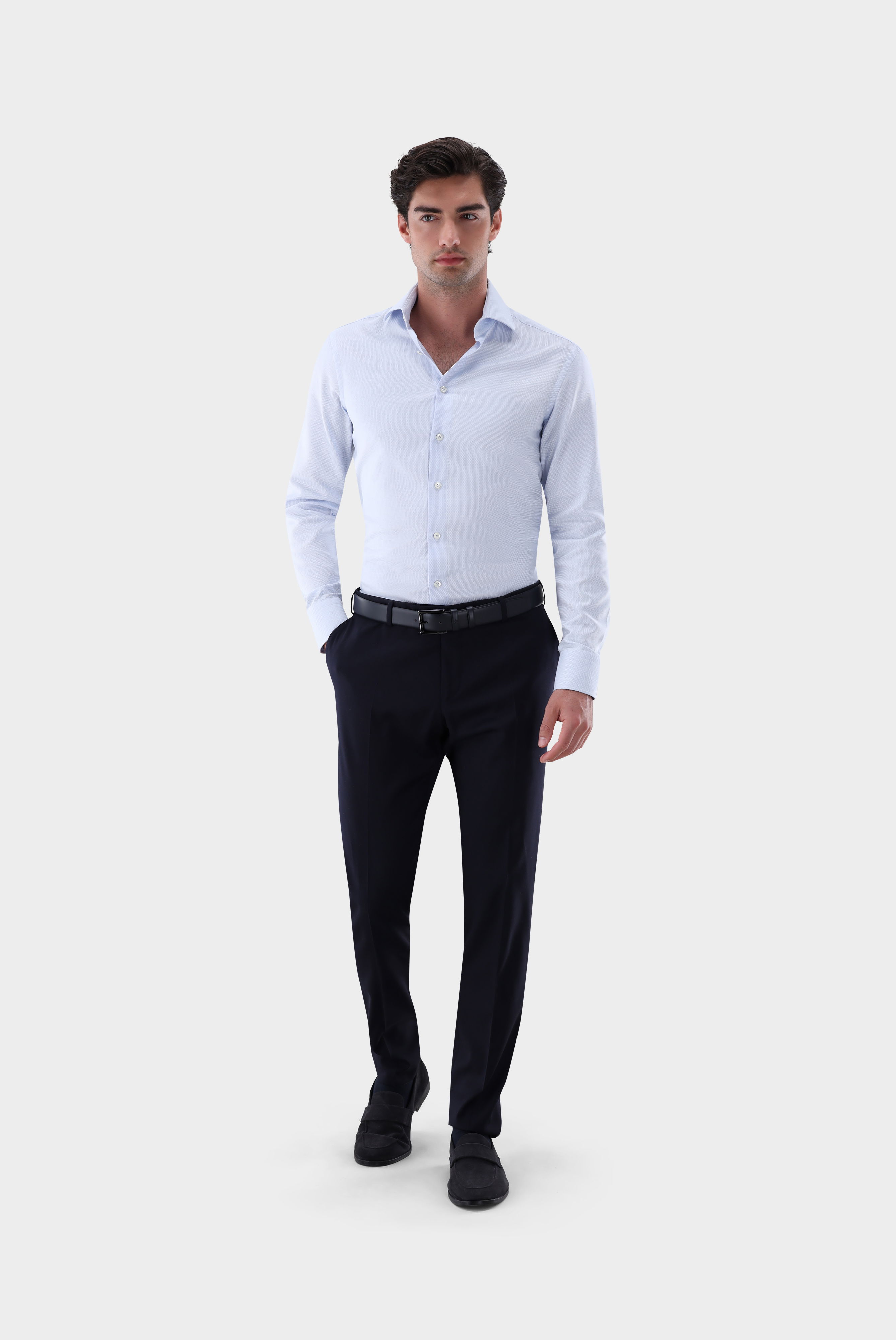 Businesshemd mit Korbgeflecht-Struktur Tailor Fit günstig online kaufen