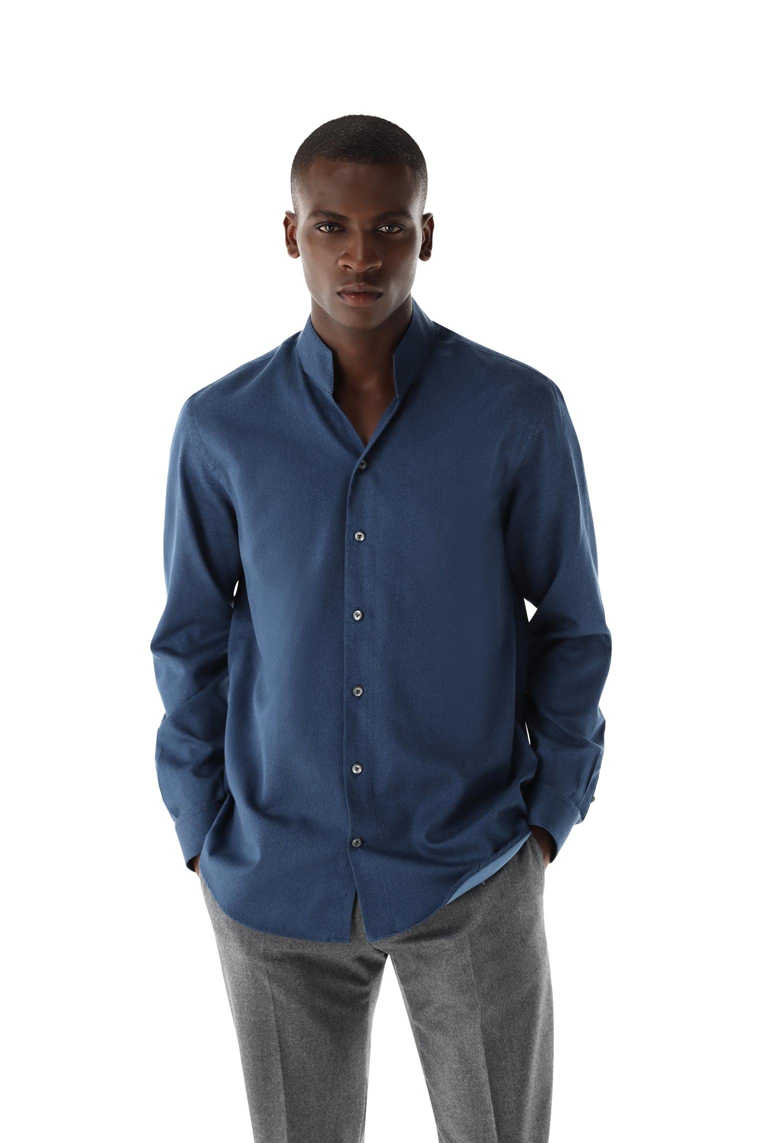 Casual Shirts+Twill Stand-Up Collar Shirt+20.2073.9V.150254.780.38