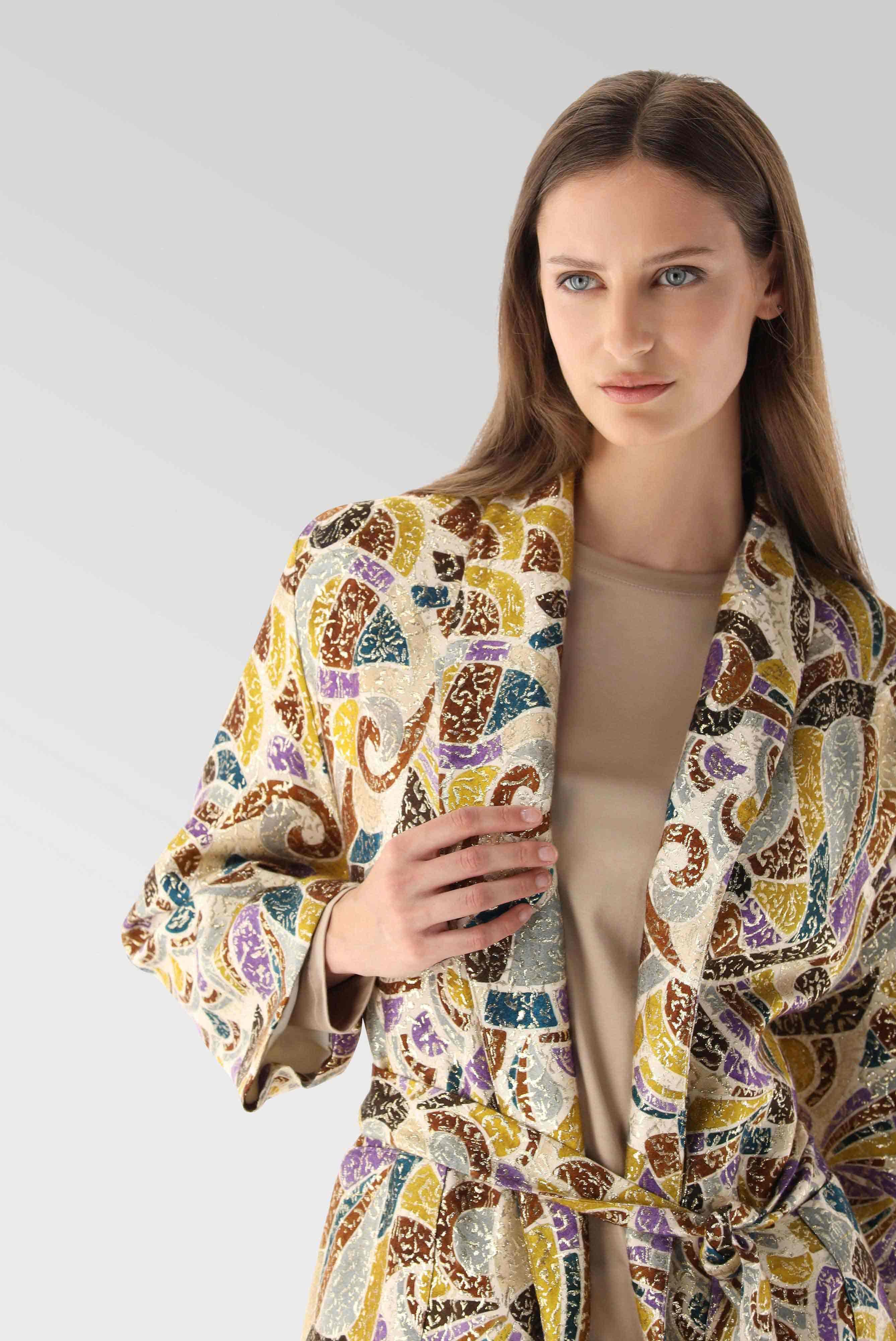 Blazers+Kimono with shiny ornament print+05.658C..H71573.165.34