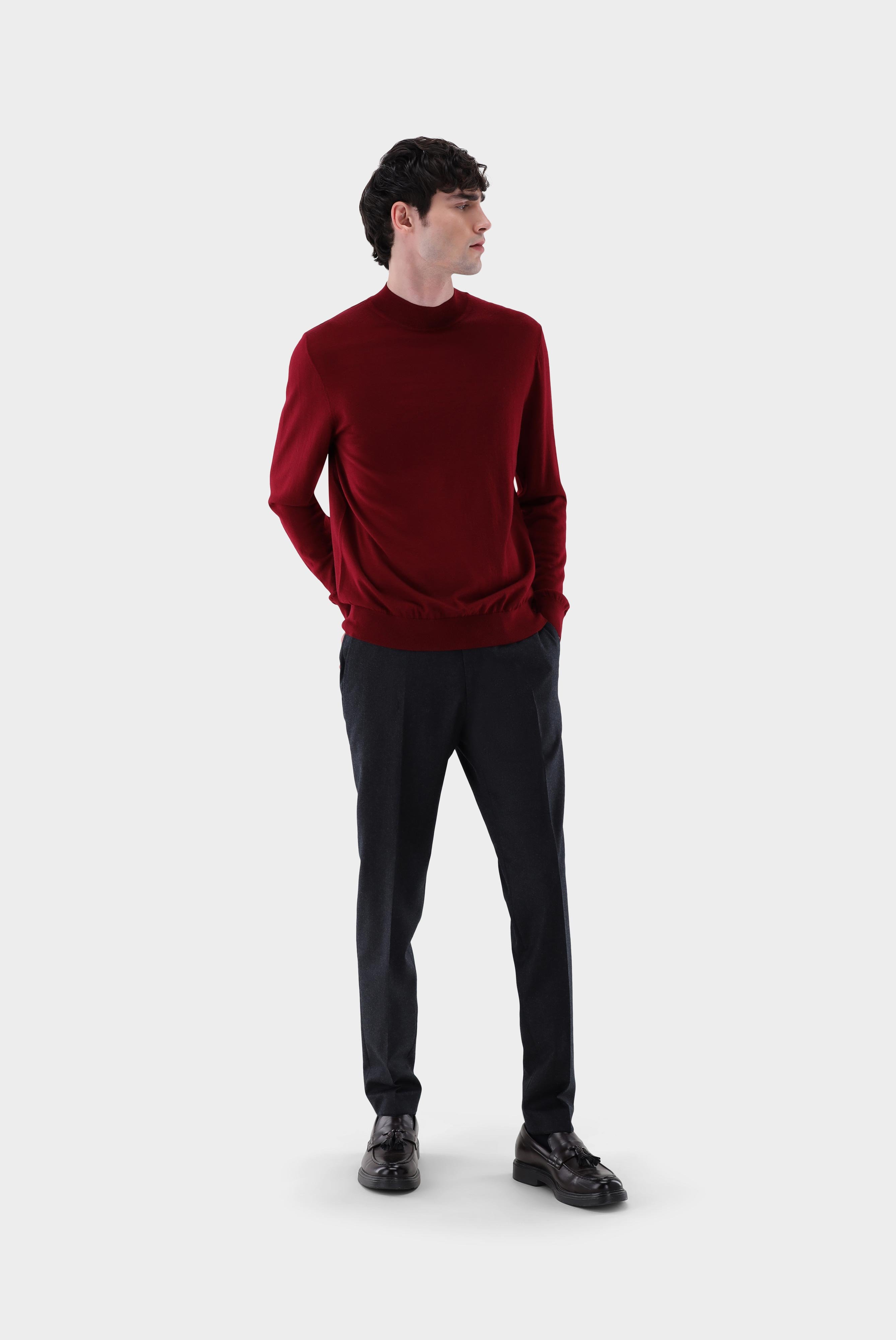 Sweaters & Cardigans+Mock Neck in ultrafine Merino+82.8619..S00173.570.L