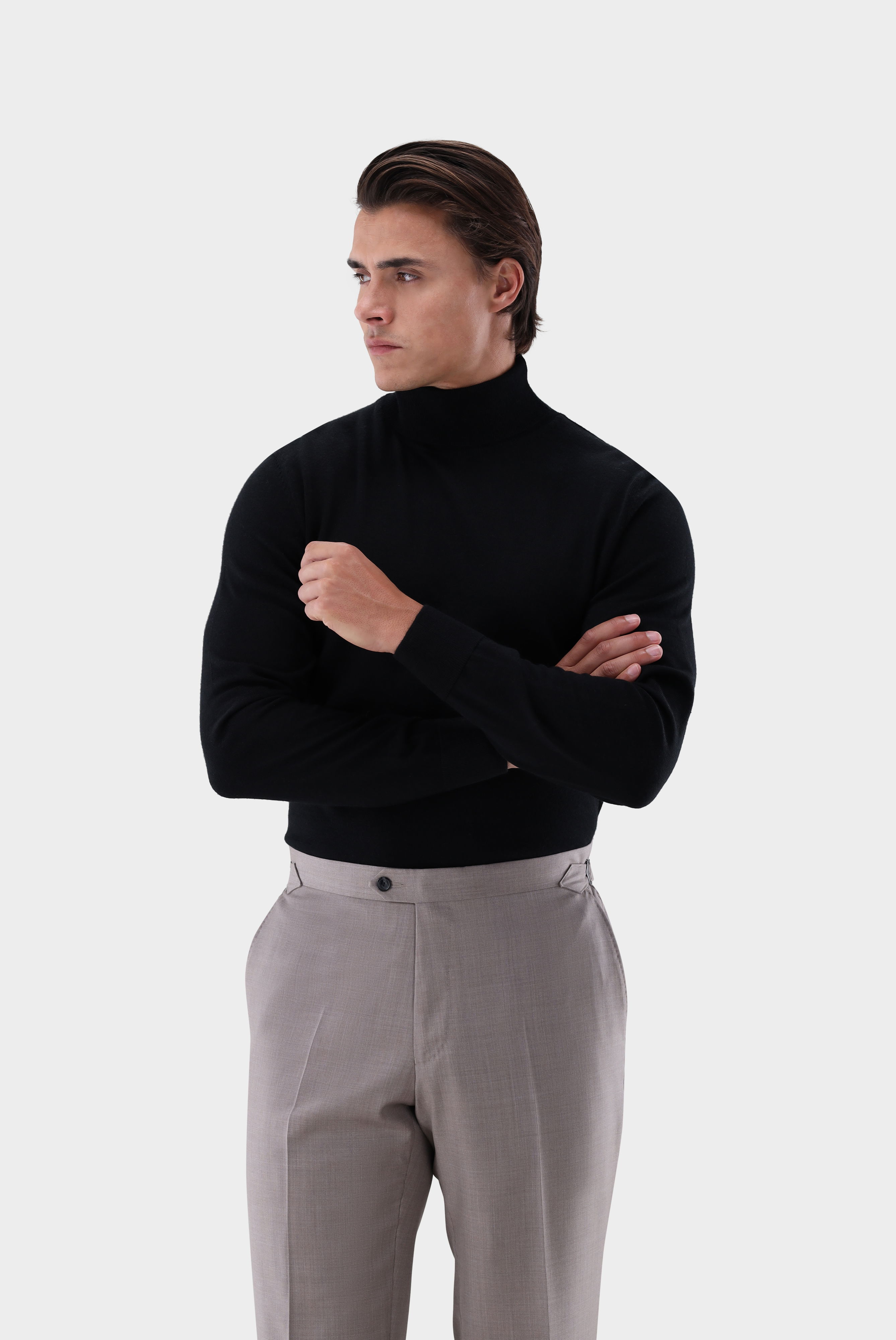 Rollkragenpullover aus Merzerisierter Merinowolle