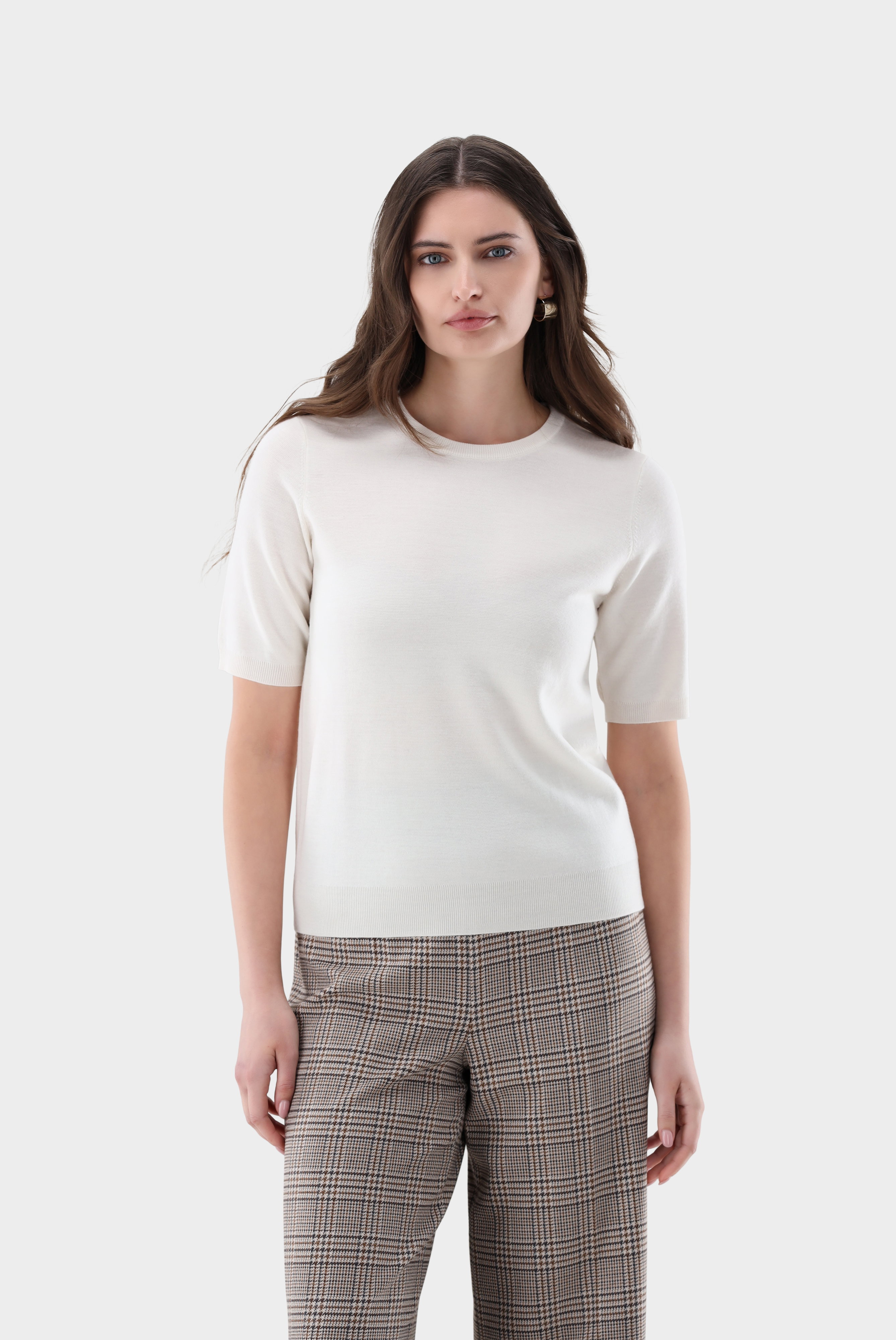 T-Shirt gestrickt aus ultrafeiner Merinowolle