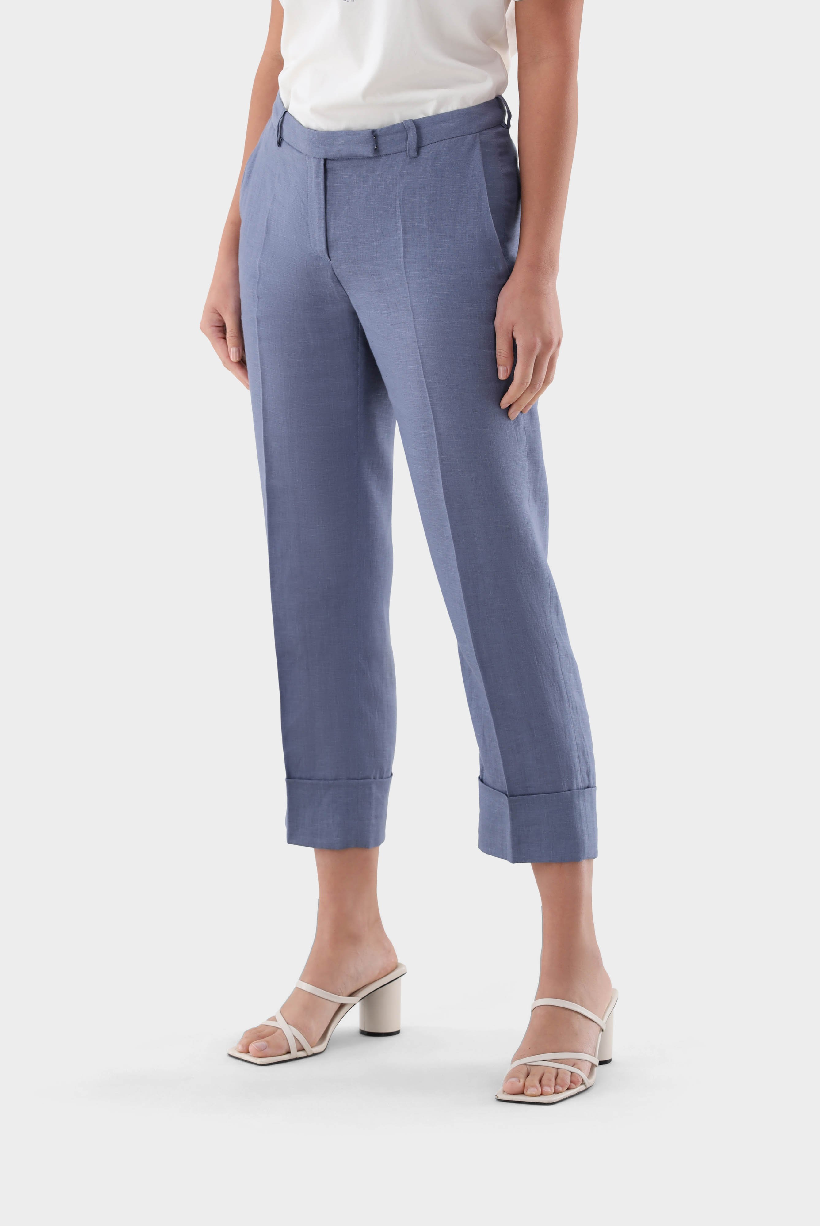 Jeans & Trousers+Linen Pants with Cuff+05.657V..H50555.680.34