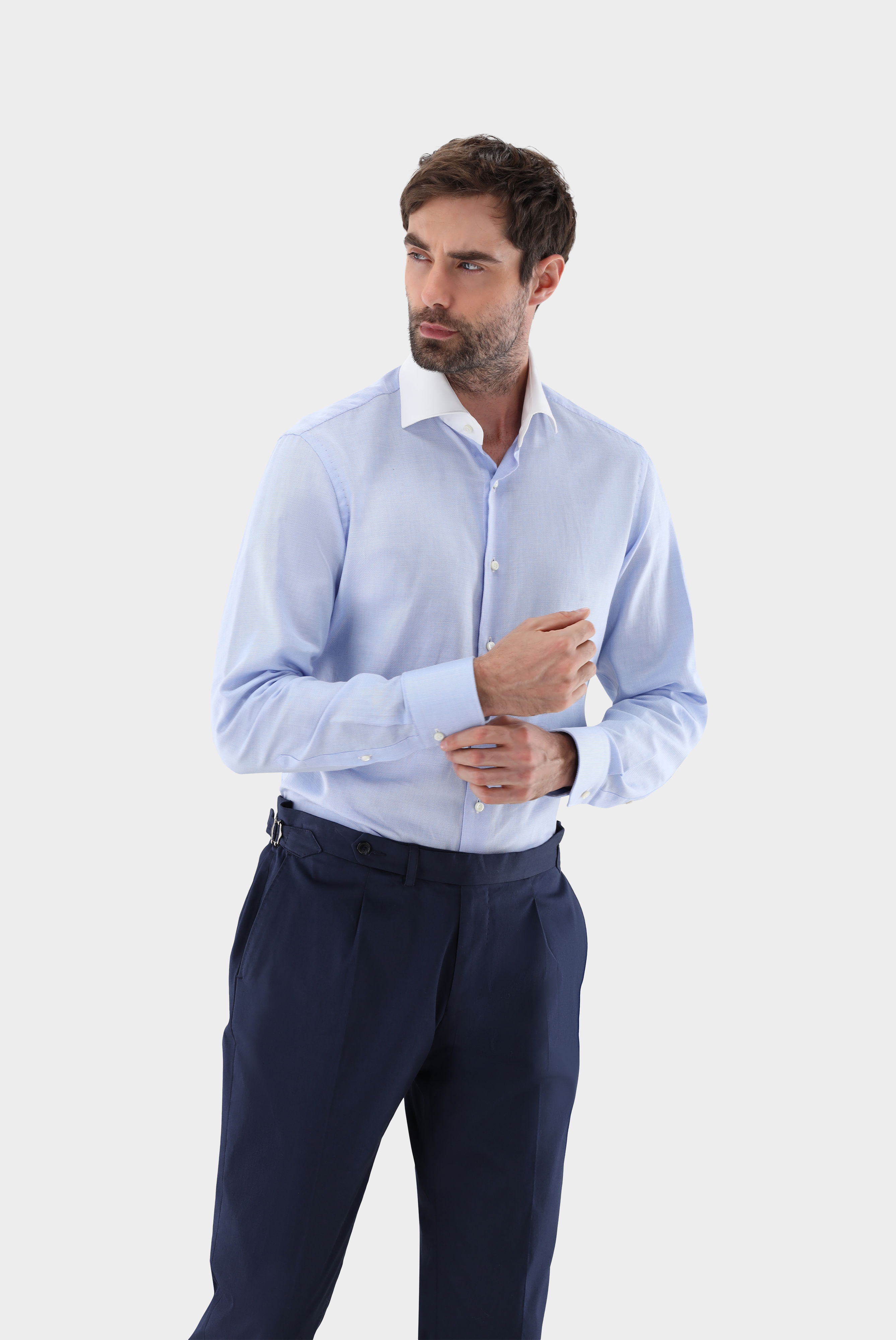 Businesshemd mit Weißem Kragen Tailor Fit