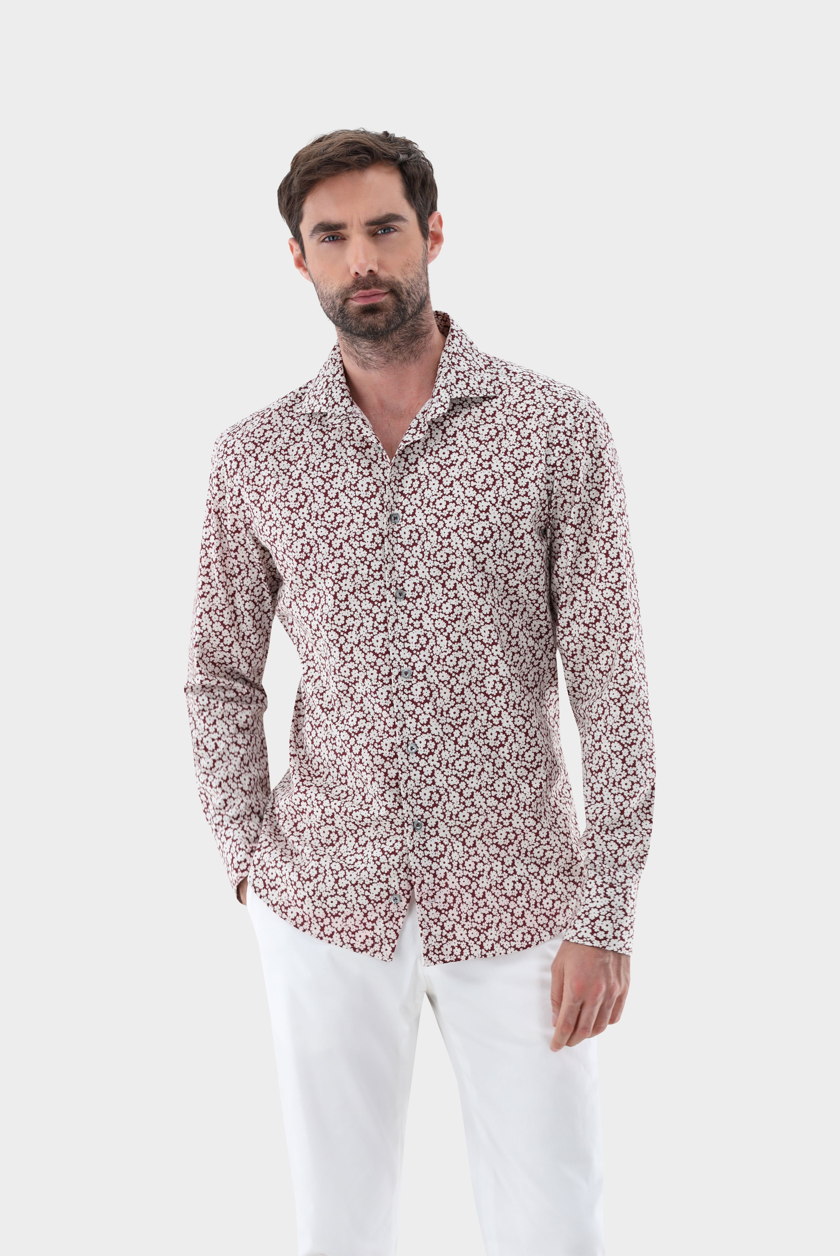Hemd mit Blumenmuster Tailor Fit