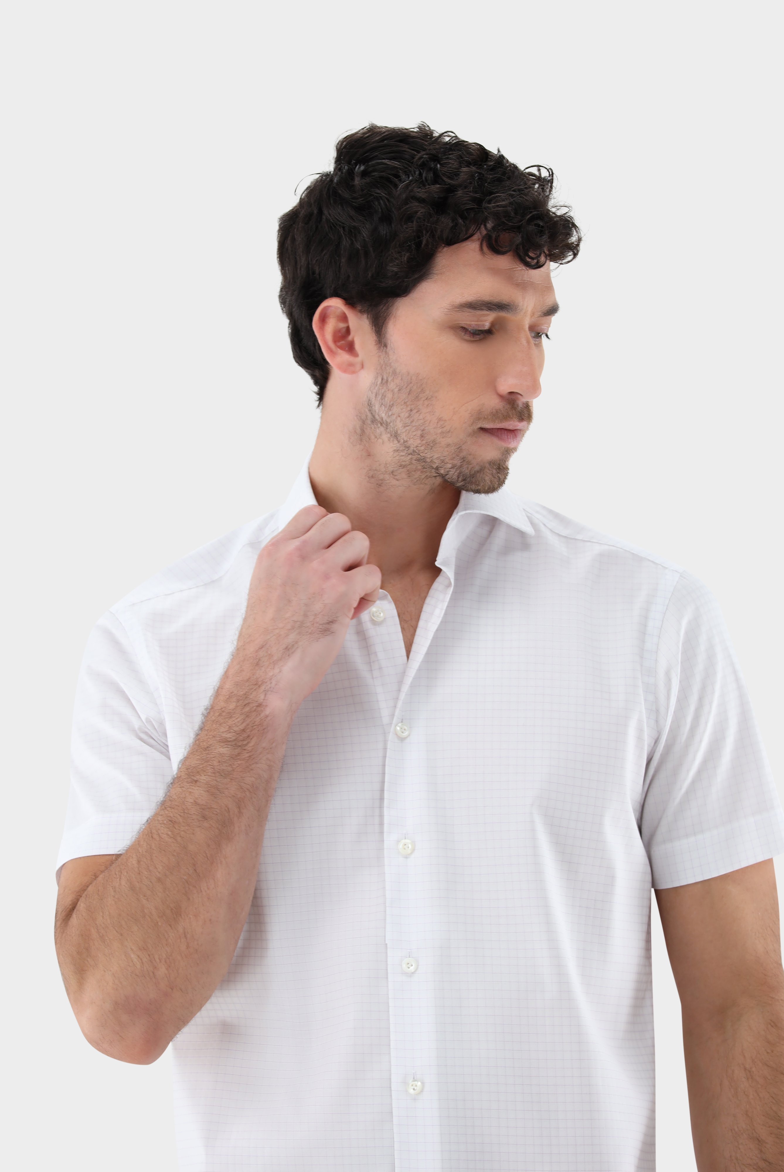 Casual Shirts+Wrinkle free checked Short-Sleeve  Shirt+20.2048.QM.161105.006.38