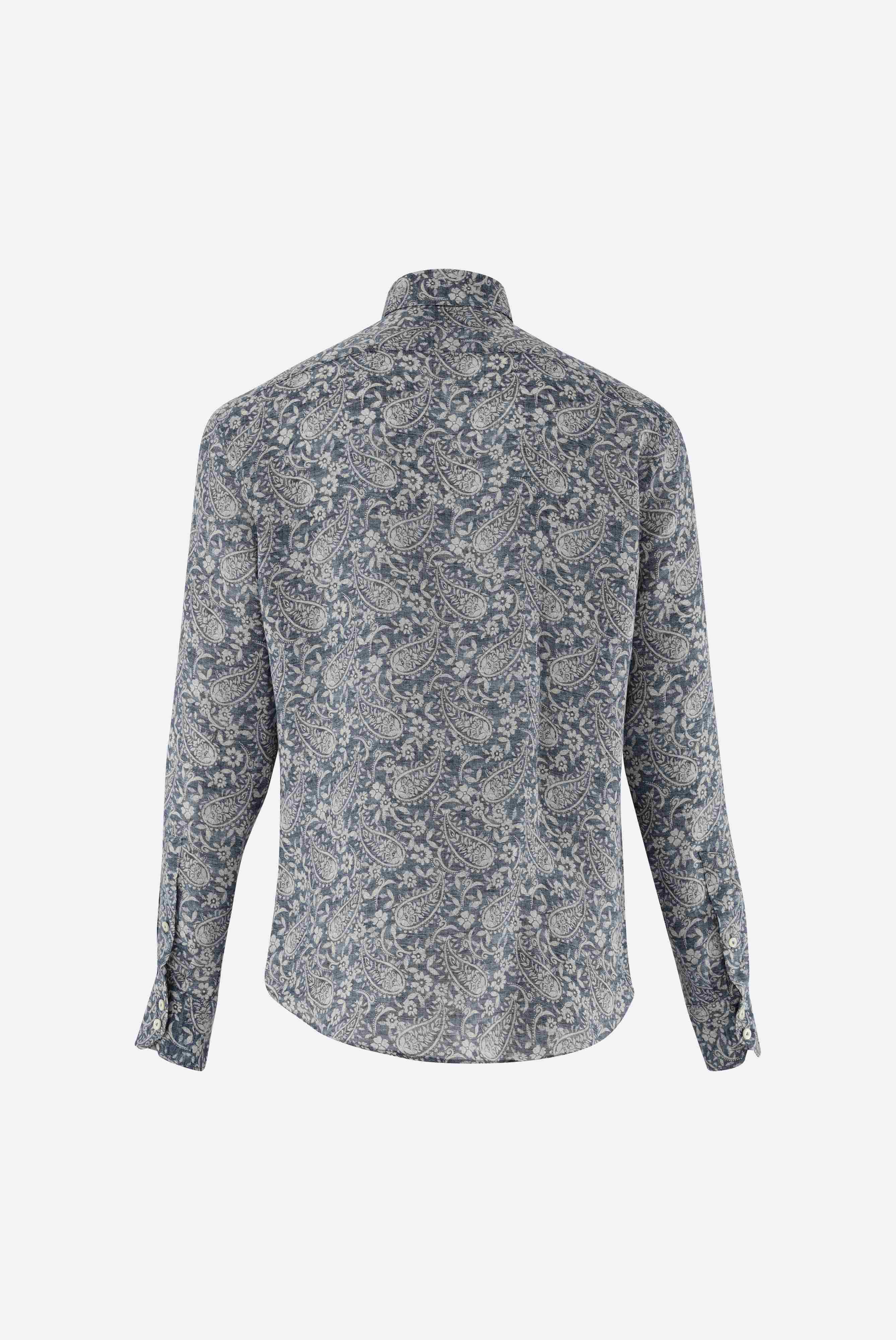 Leinenhemd mit Paisley Druck Tailor Fit günstig online kaufen