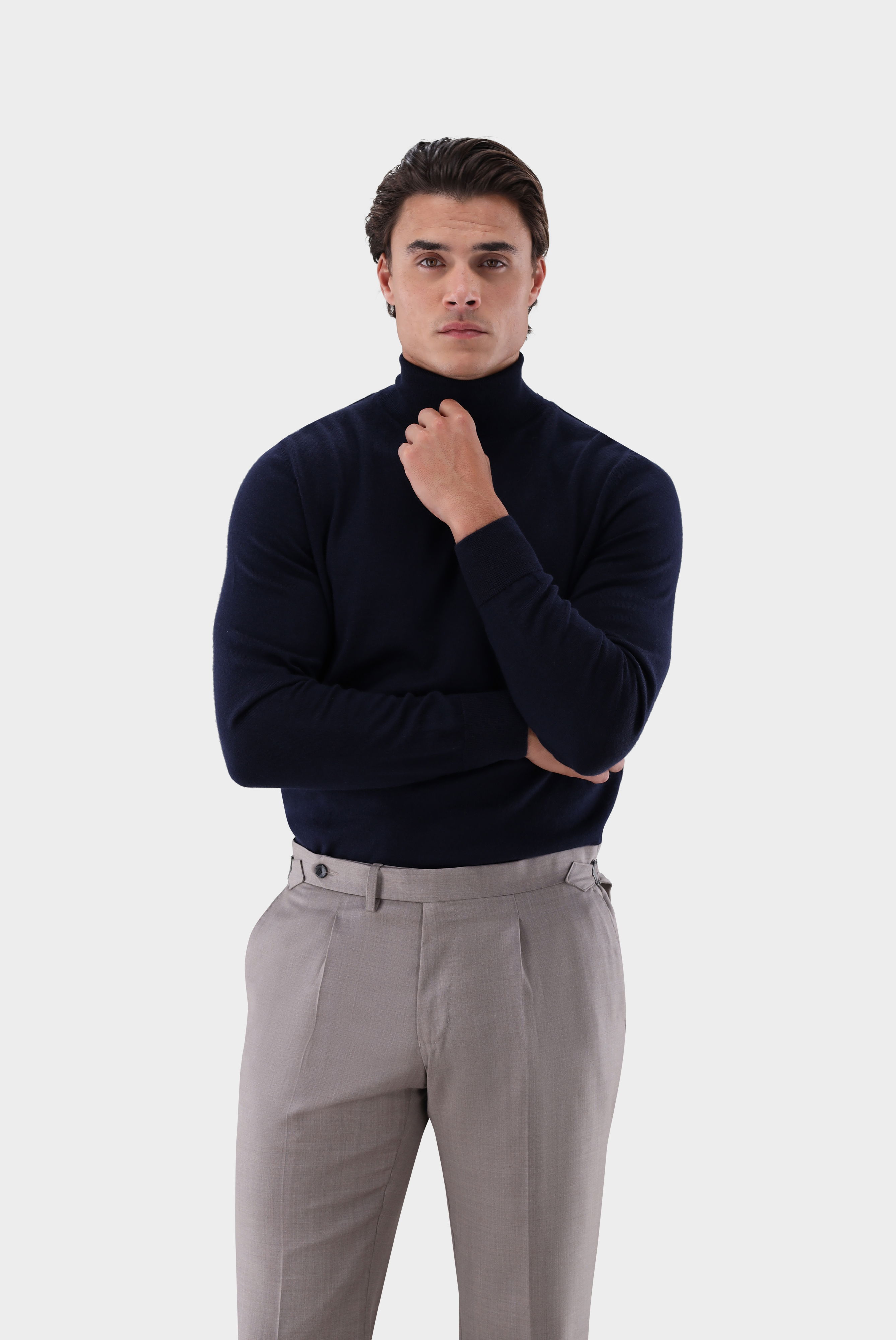 Rollkragenpullover aus Merzerisierter Merinowolle